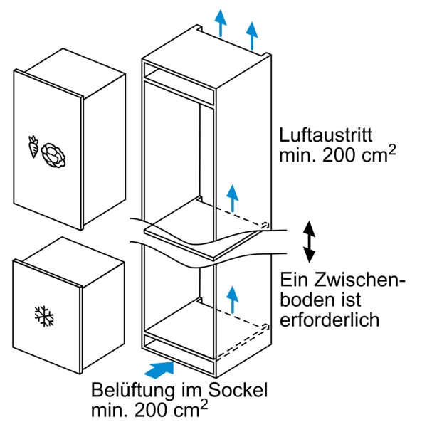 Constructa CE521EFE0 Einbaugefrierschrank 87.4 x 55.8 cm