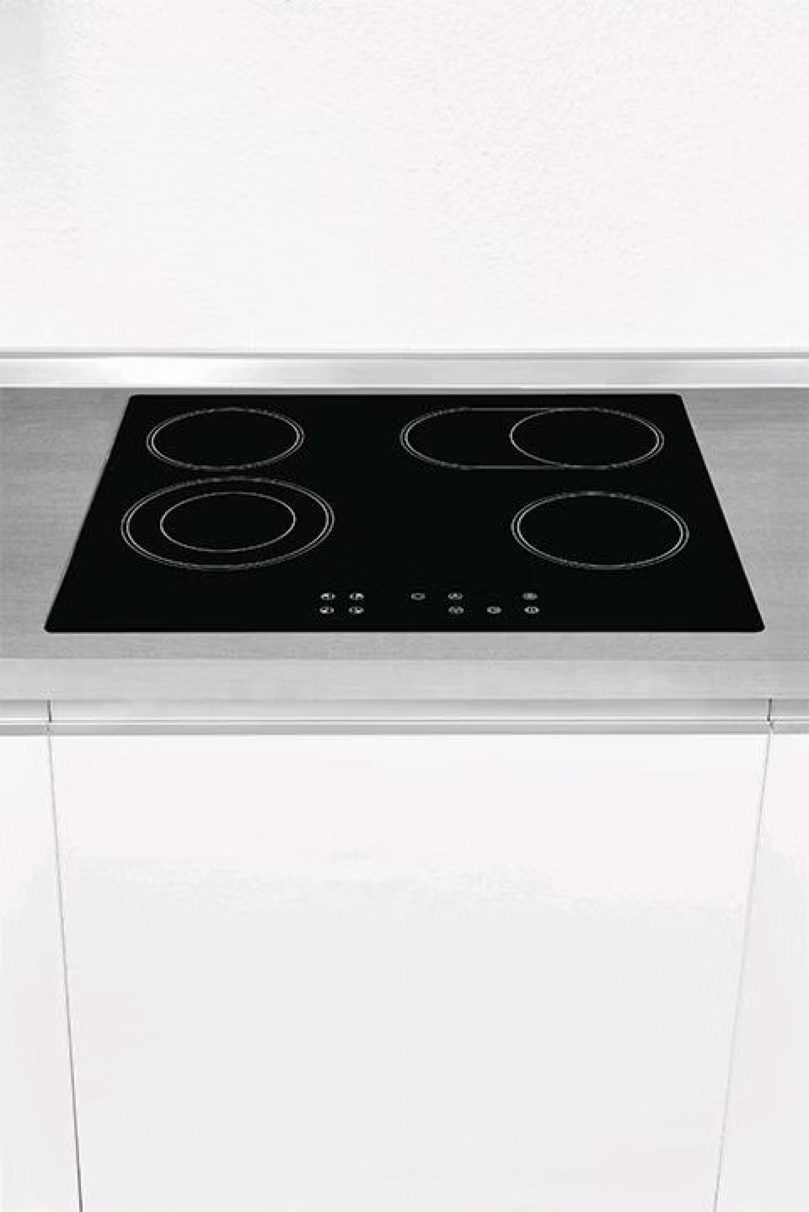 Exquisit EKC 601-2.1 BZ Kochfeld, rahmenlos, 4 Kochstellen, 59cm breit, schwarz,