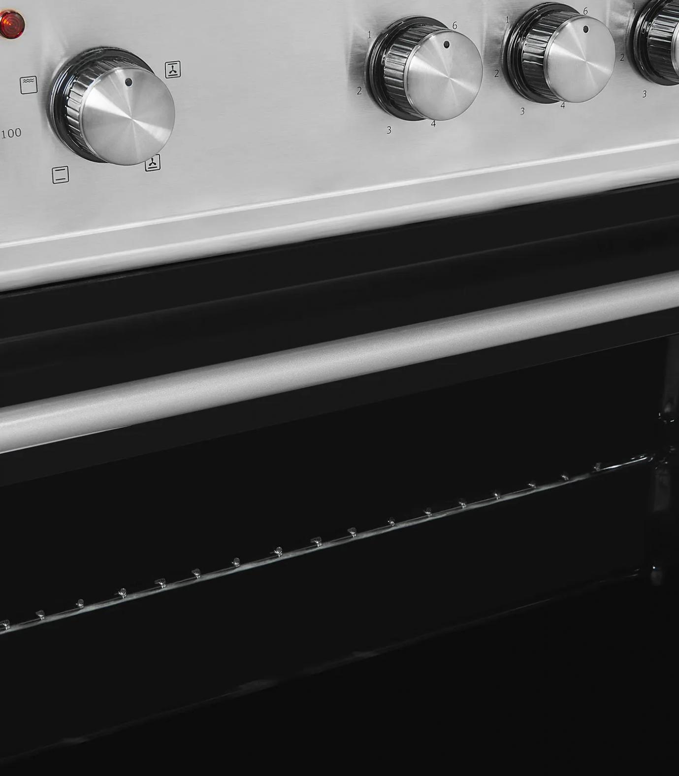 Exquisit ECM6-4 Inox |Silber, 60,5 Liter Garraum | Elektro-Standherd
