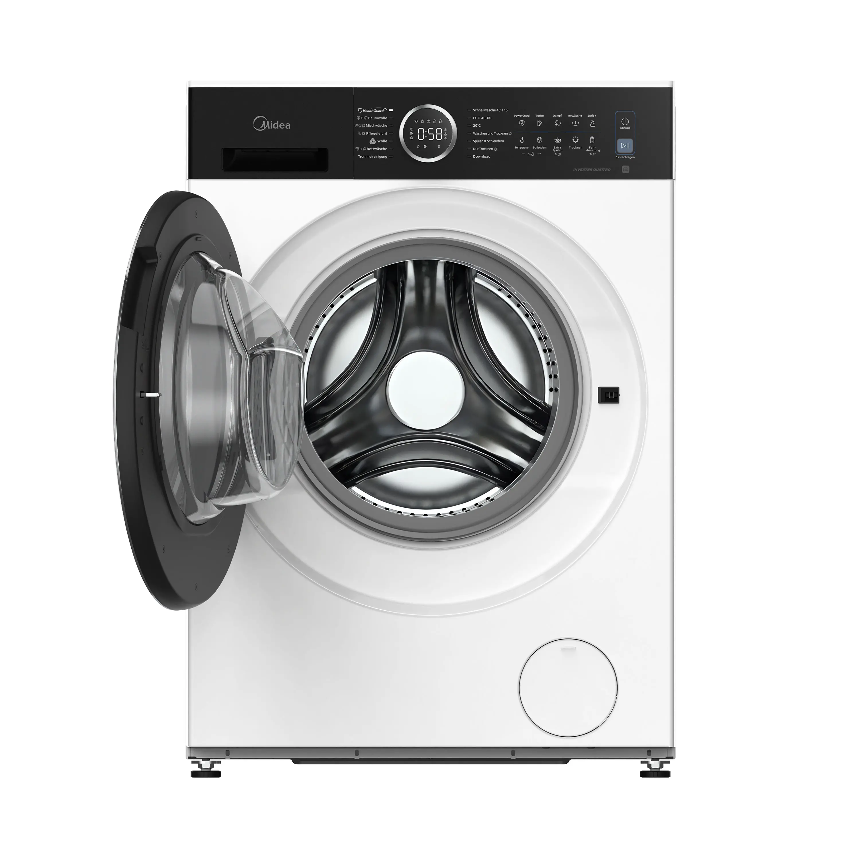 Midea MF205D86WB-14DA10 Waschtrockner (8 kg / 6 kg, 1351 U/Min.) weiß