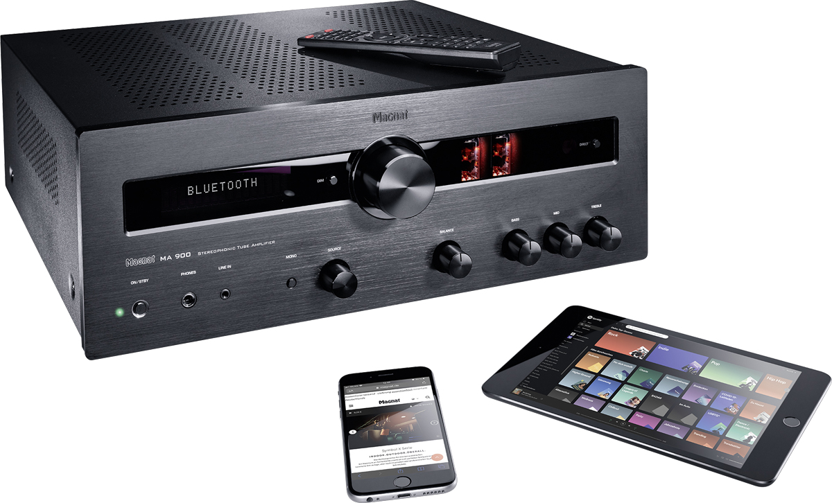 Magnat MA 900, schwarz Stereo Hybrid-Verstärker Skonto Aktion