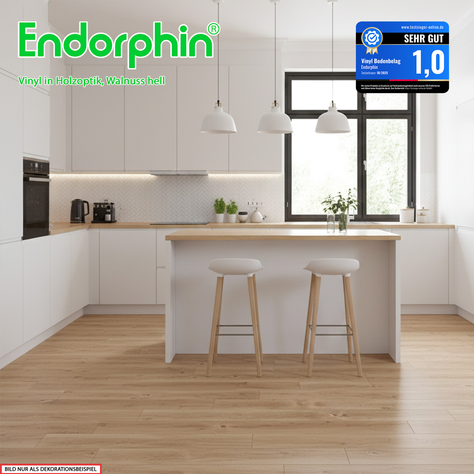 Endorphin Vinylboden selbstklebend in Holzoptik Walnuss  2,93qm