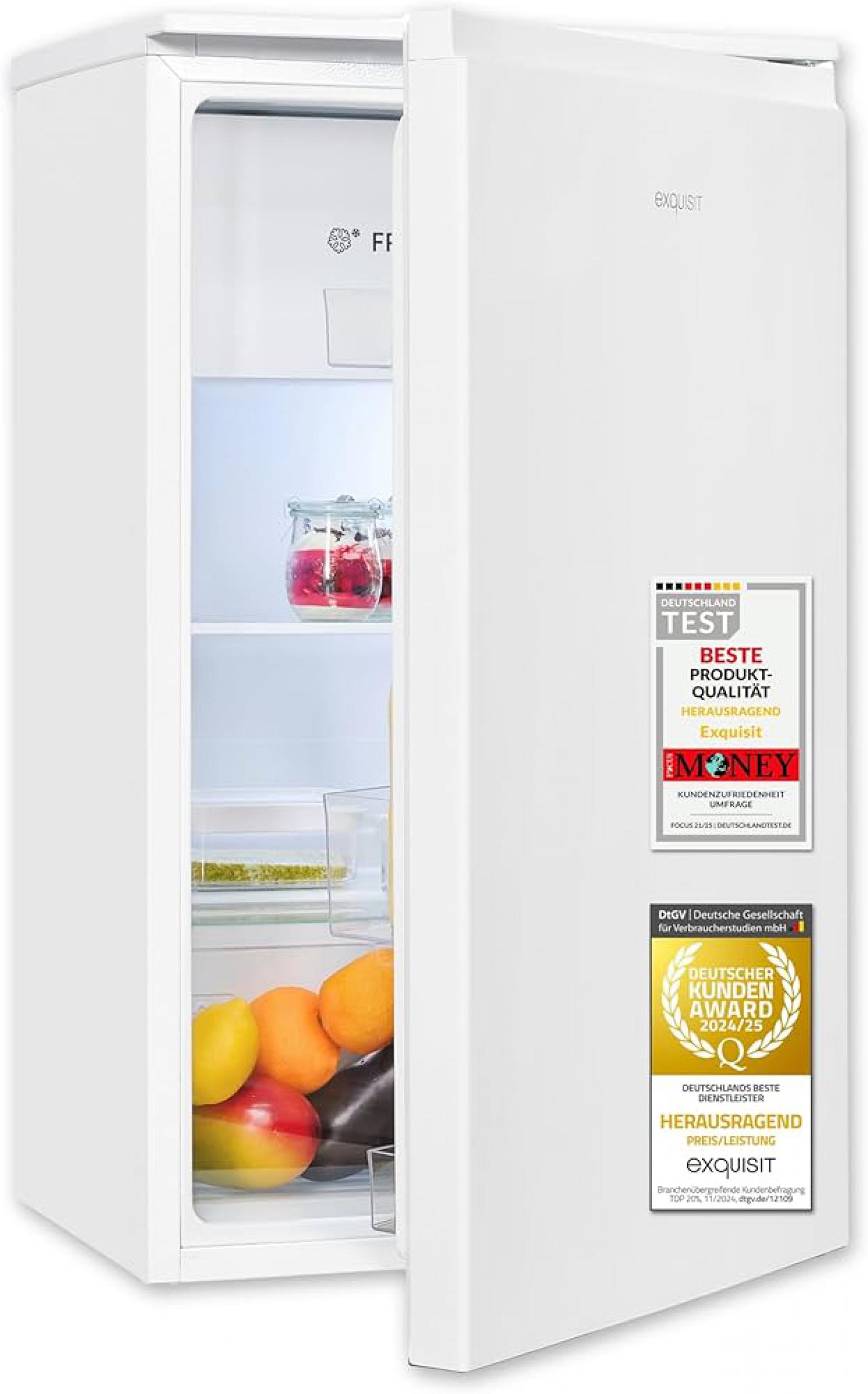 Exquisit KS116-0-041E weiss | Kühlschrank mit Gefrierfach | 0-Grad-Zone | 90 Liter