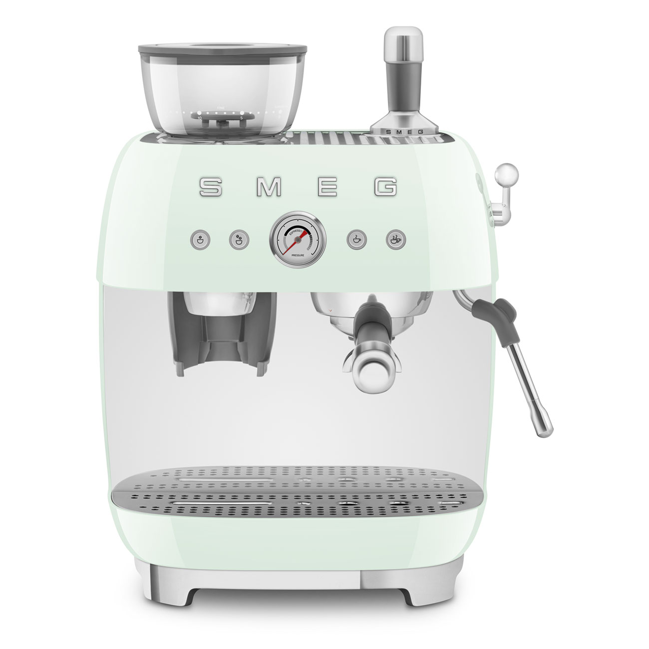 Smeg EGF03PGEU Espressomaschine mit Mahlwerk pastellgrün50sStyle Jubiläumsaktion-60 Monate Geräteschutz