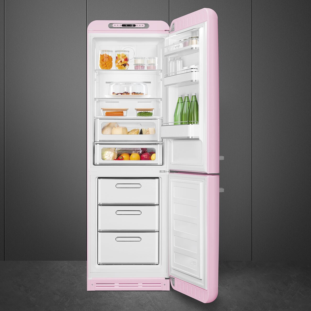 Smeg FAB32RPK6 Kühl-/Gefrierkombination Rechtsanschlag Cadillac Pink 50s Style, EEK: C