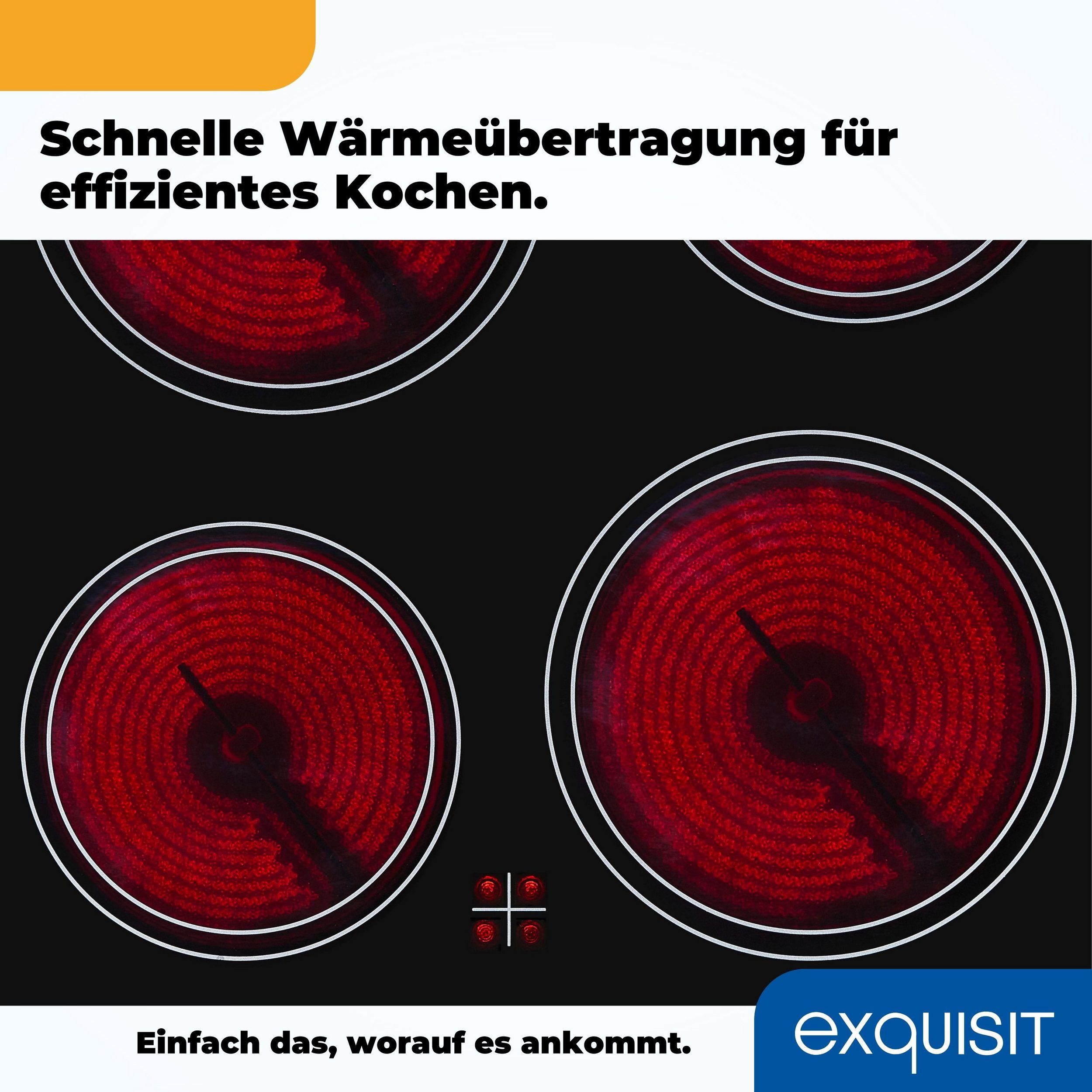 Exquisit ECM 5-4 weiß Elektro-Standherd | Glaskeramik