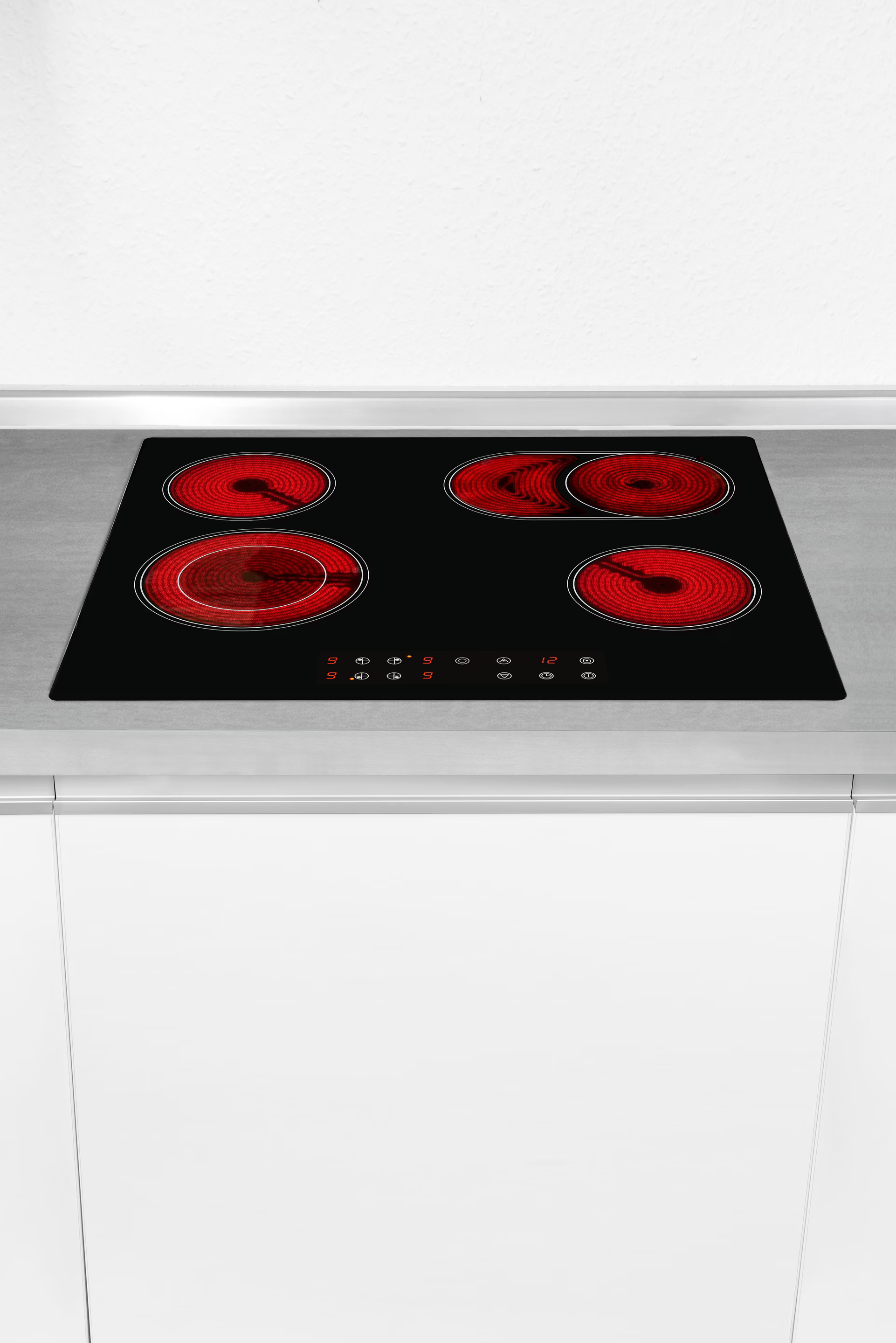 Exquisit EKC 601-2.1 BZ Kochfeld, rahmenlos, 4 Kochstellen, 59cm breit, schwarz,