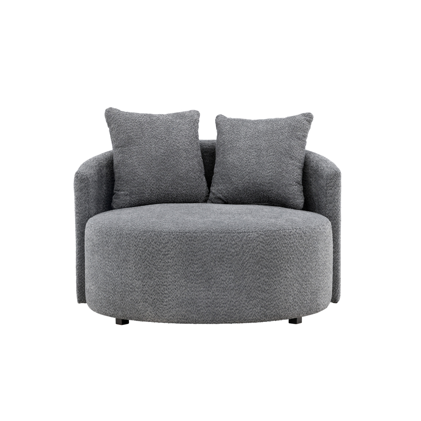 Endorphin 2er Sofa Kelso – in Grau, Exklusives Designer-Sofa mit Teddy-Bezug