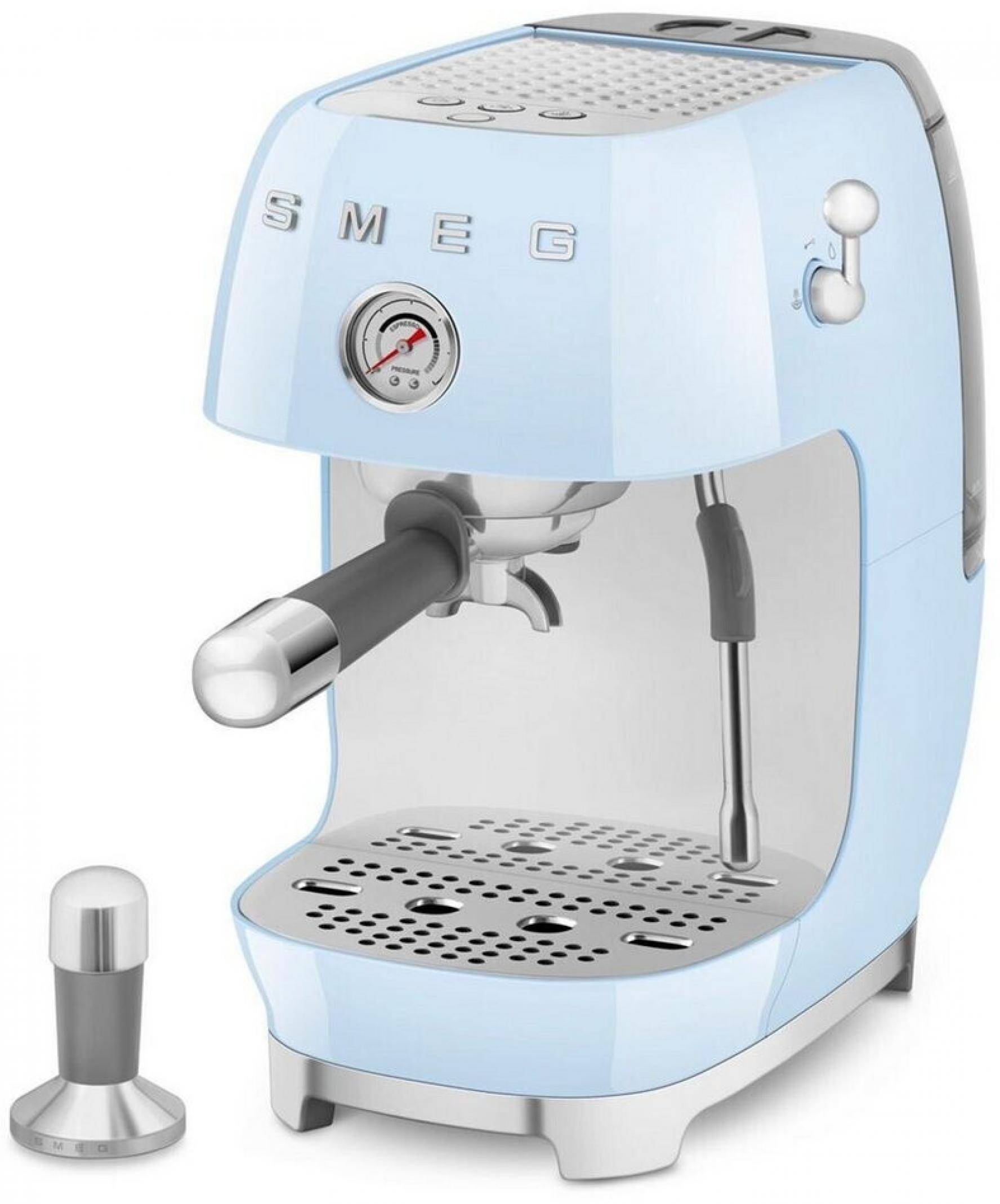 Smeg ECF03PBEU Siebträgermaschine Pastellblau 50s Style, ColdBrew, Thermoblock
