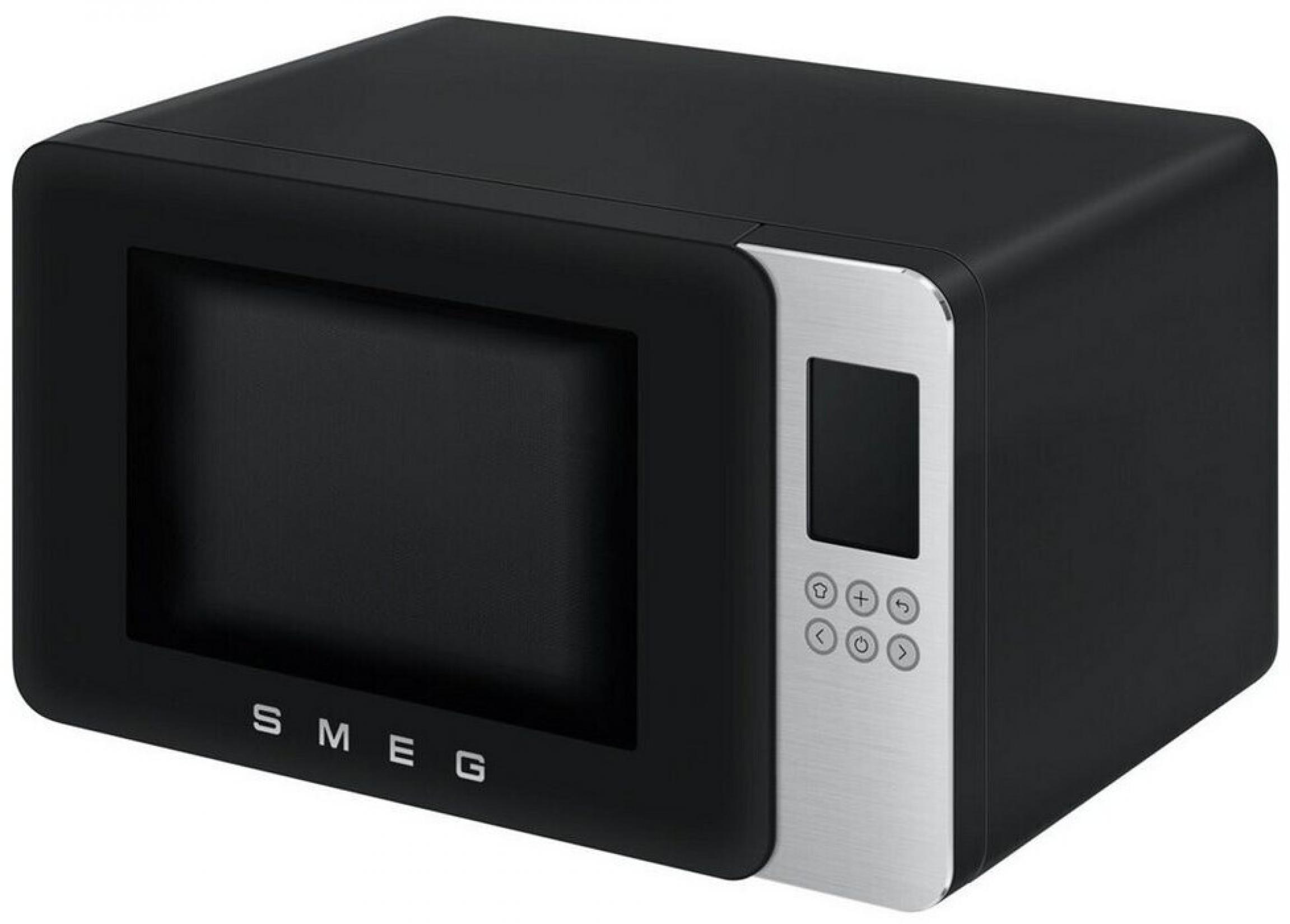 Smeg MOC01BLMEU Stand-Kombi-Mikrowelle, Schwarz, 4 Funktionen,
