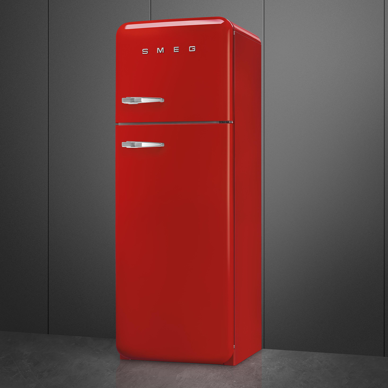 Smeg FAB30RRD6 Kühl-/Gefrierkombination Rechtsanschlag Rot 50s Style, EEK: C