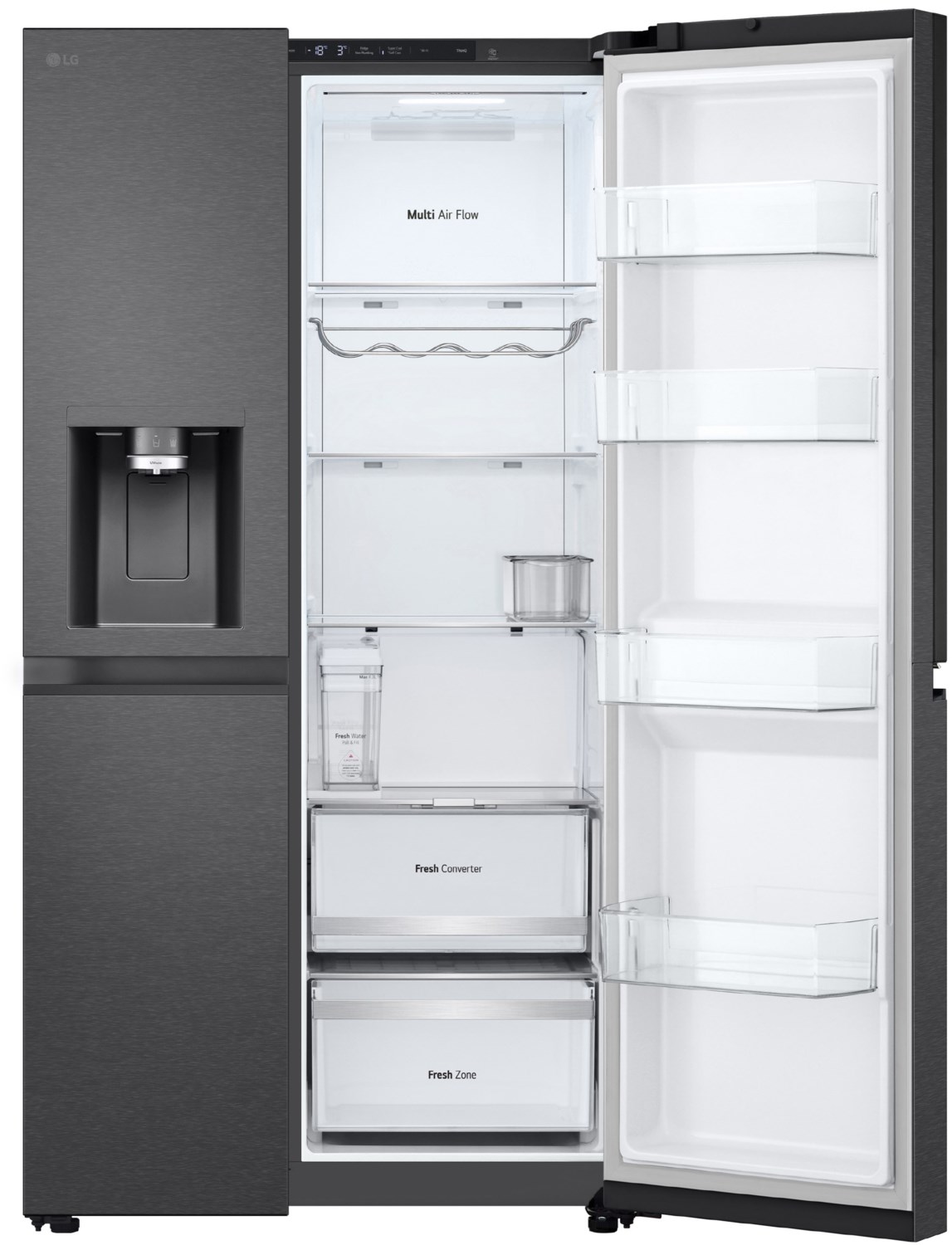 LG GSJE81EPBD Side by Side matte black EEK: D, 628L, Wassertank