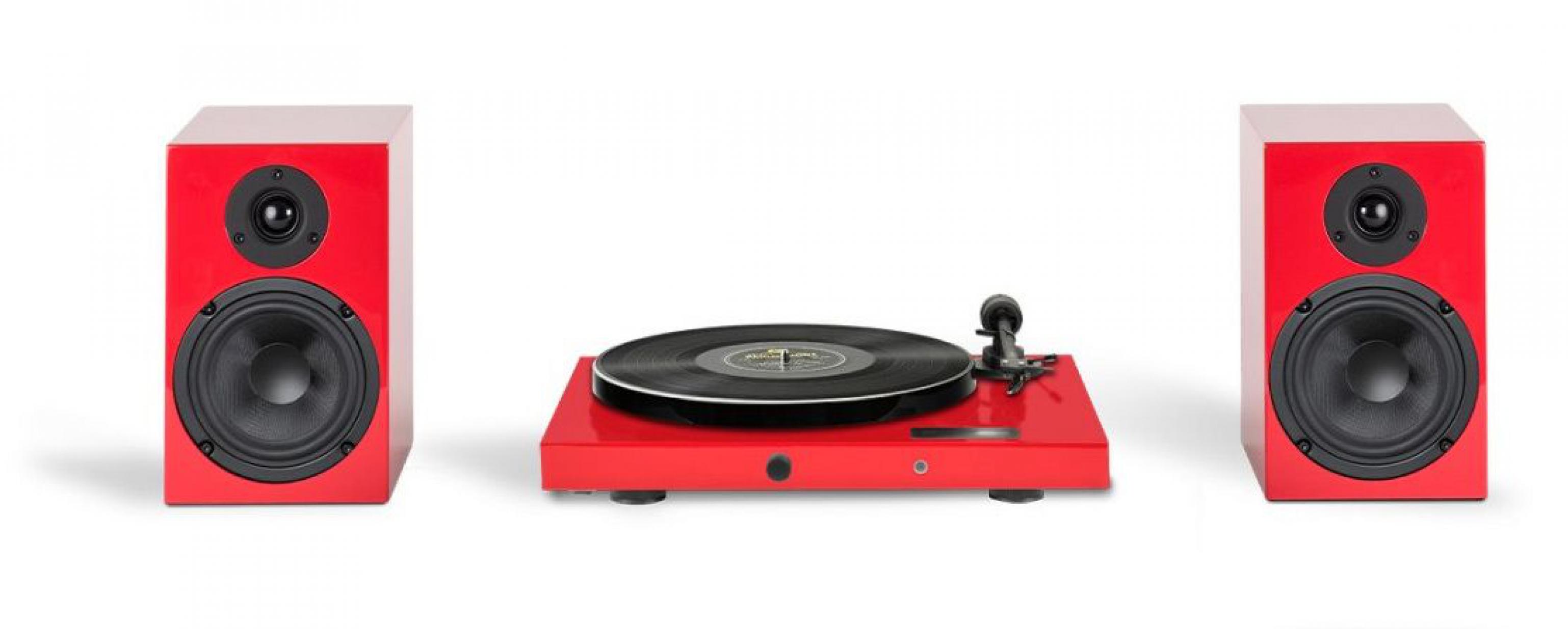 Pro-Ject Juke Box E1 Set 2 Hochglanz Rot