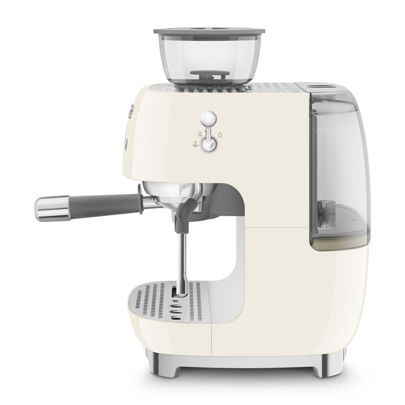 Smeg EGF03CREU Espressomaschine mit Mahlwerk creme 50`s Style Jubiläumsaktion - 60 Monate Geräteschutz