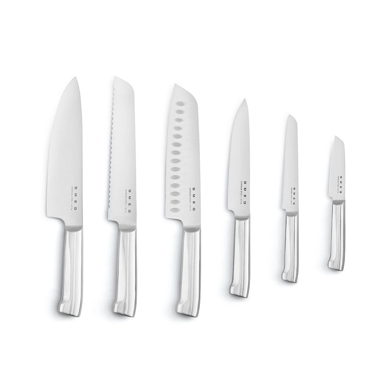 Smeg KBSF02BL Messerblock-Set (6 tlg.) Gehäuse: Carbonstahl 50s Style Schwarz Aussteller