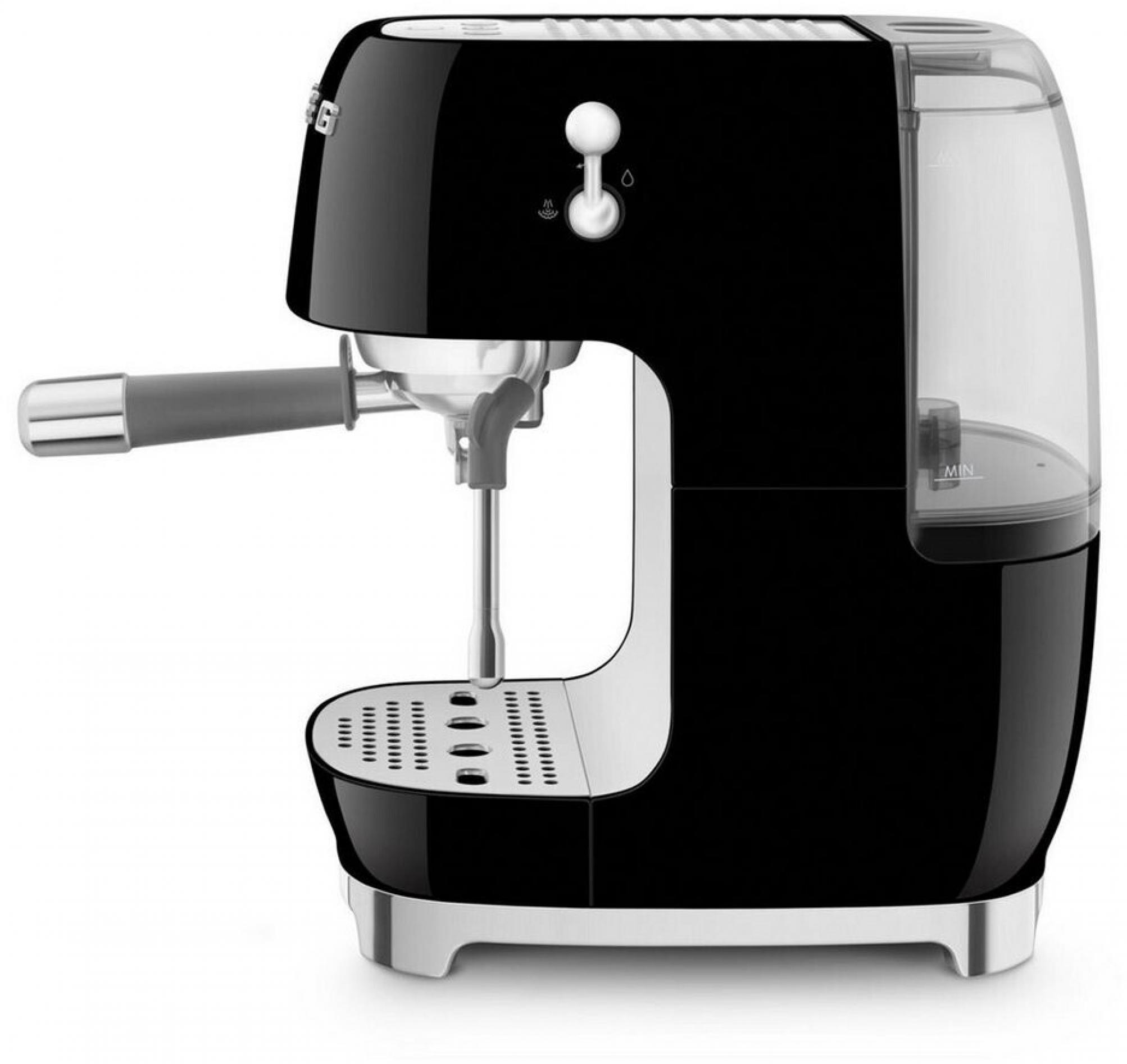 Smeg ECF03BLEU Siebträgermaschine Schwarz 50s Style, ColdBrew, Thermoblock