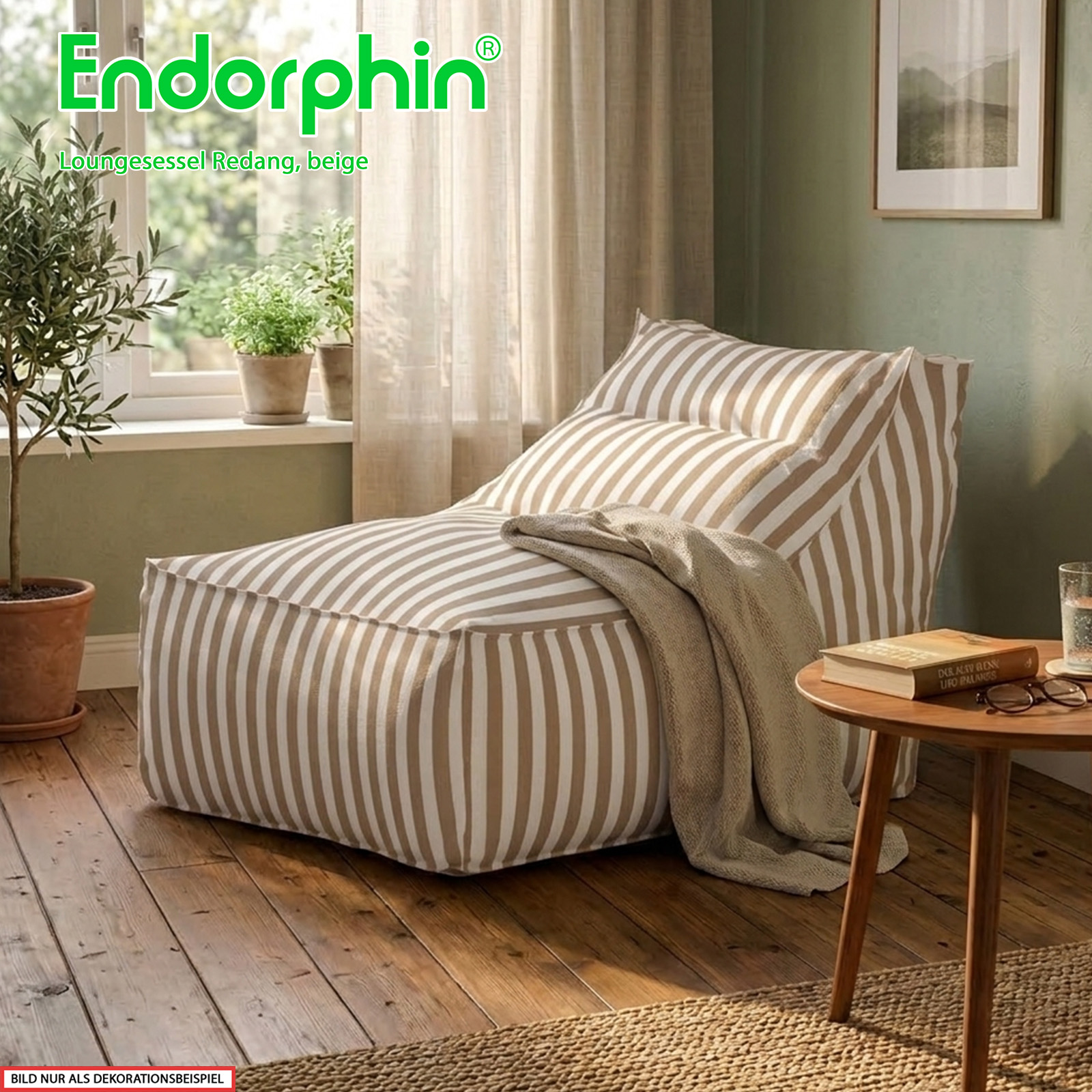 Endorphin Loungesessel Redang Beige, Gartenmöbel, Indoor Outdoor Möbel