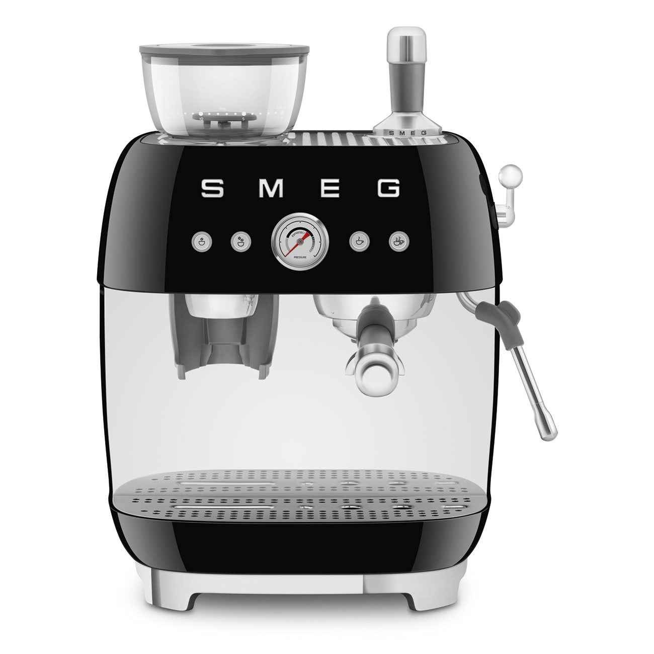 Smeg EGF03BLEU Espressomaschine mit Mahlwerk schwarz 50`s Style Jubiläumsaktion - 60 Monate Geräteschutz