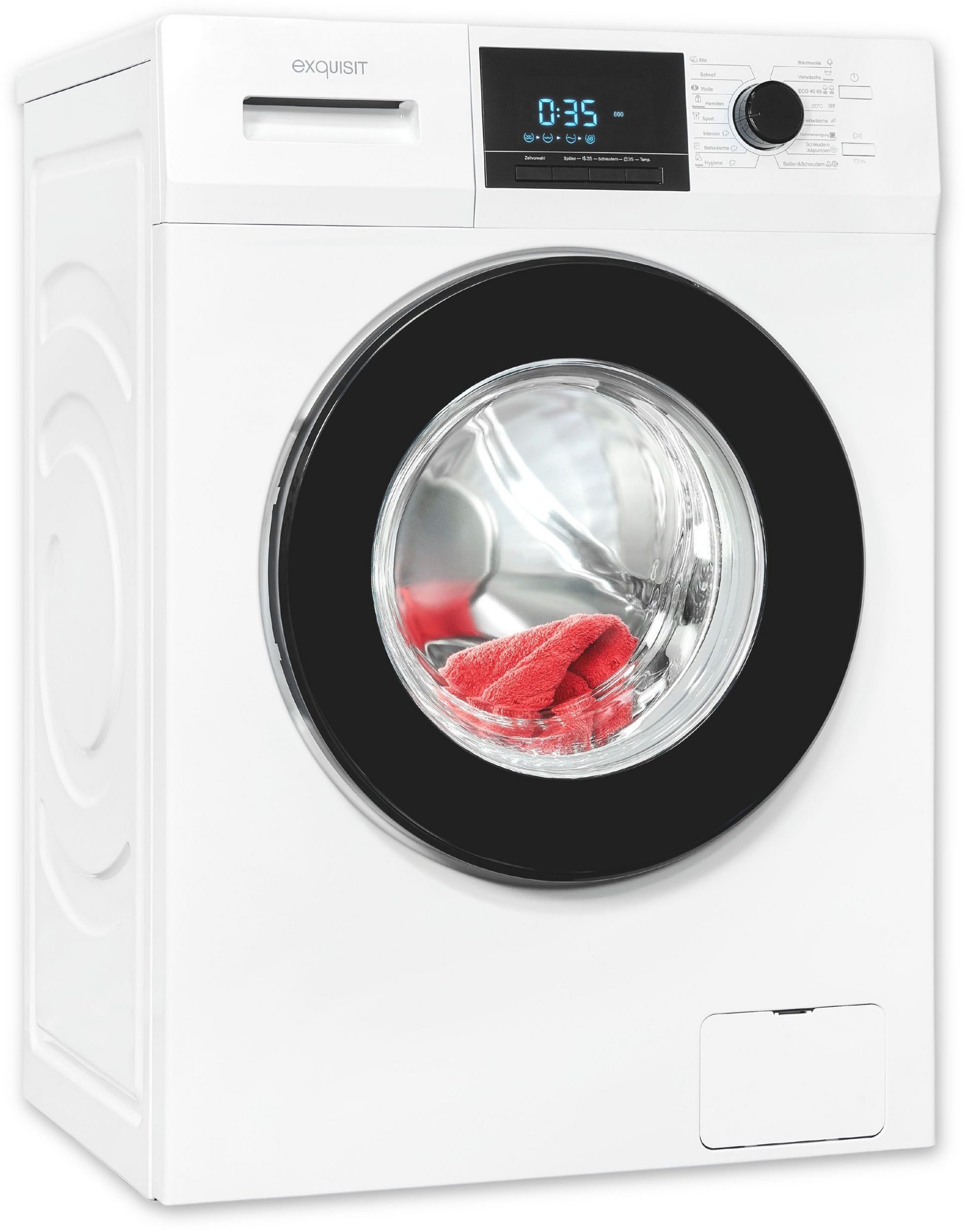 Exquisit WA9214-340 weiss, Frontlader Waschmaschine, 9 kg, EEK: A
