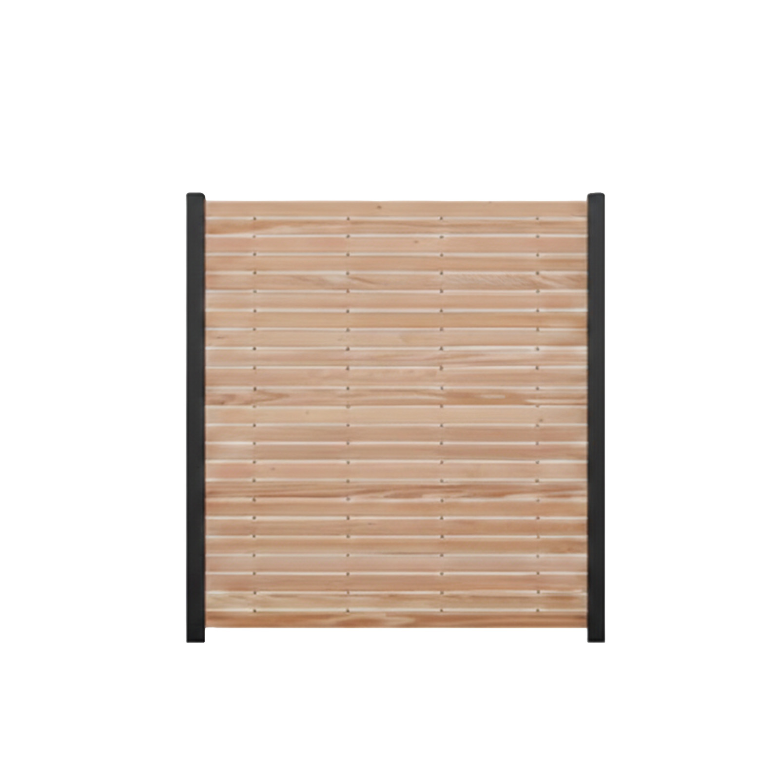 Endorphin Select-Rhombuszaun Lärche 3 Elemente 180x180cm 4 anthrazit Pfosten 7x7x235cm