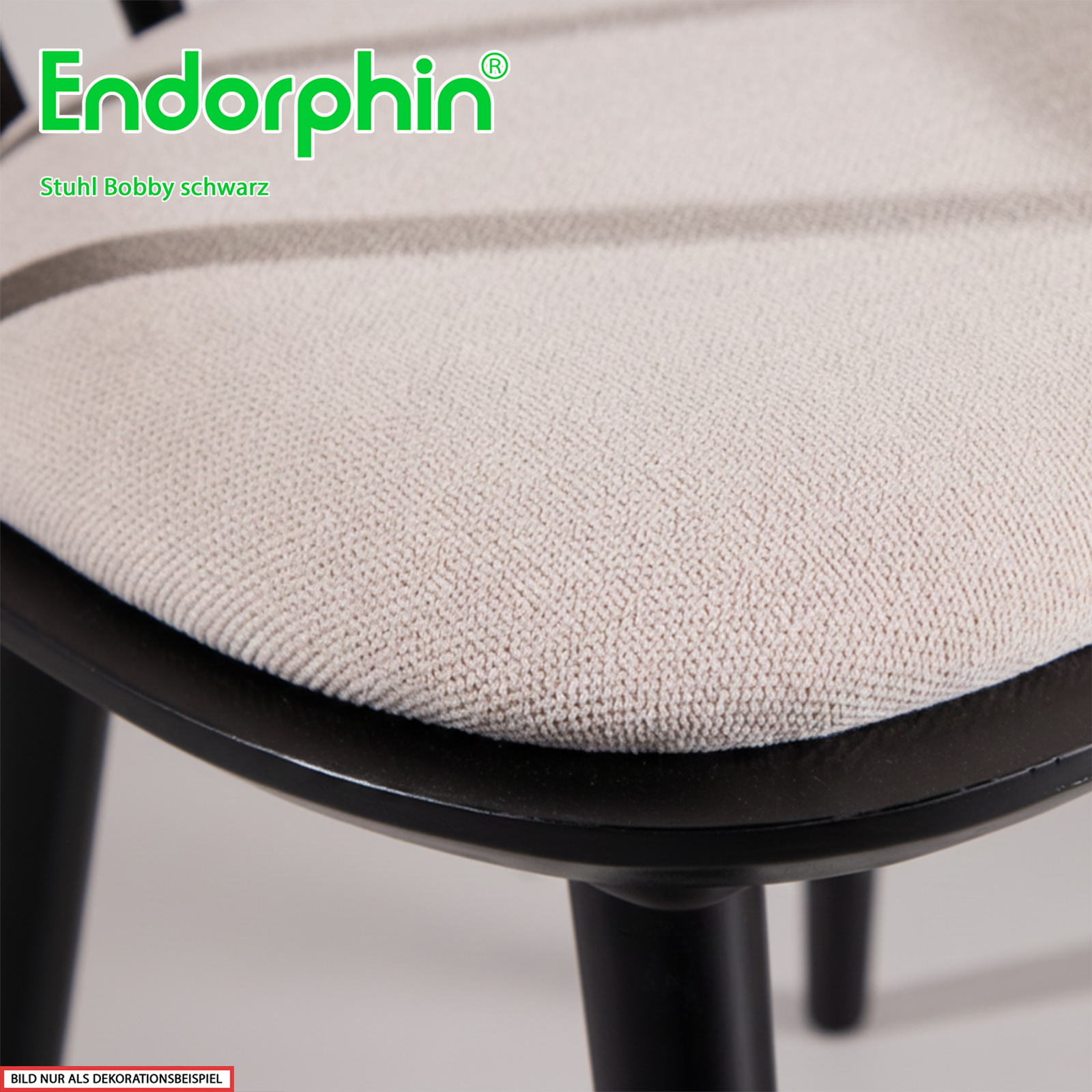 Endorphin Esszimmerstuhl Bobby – 2er-Set, Schwarz
