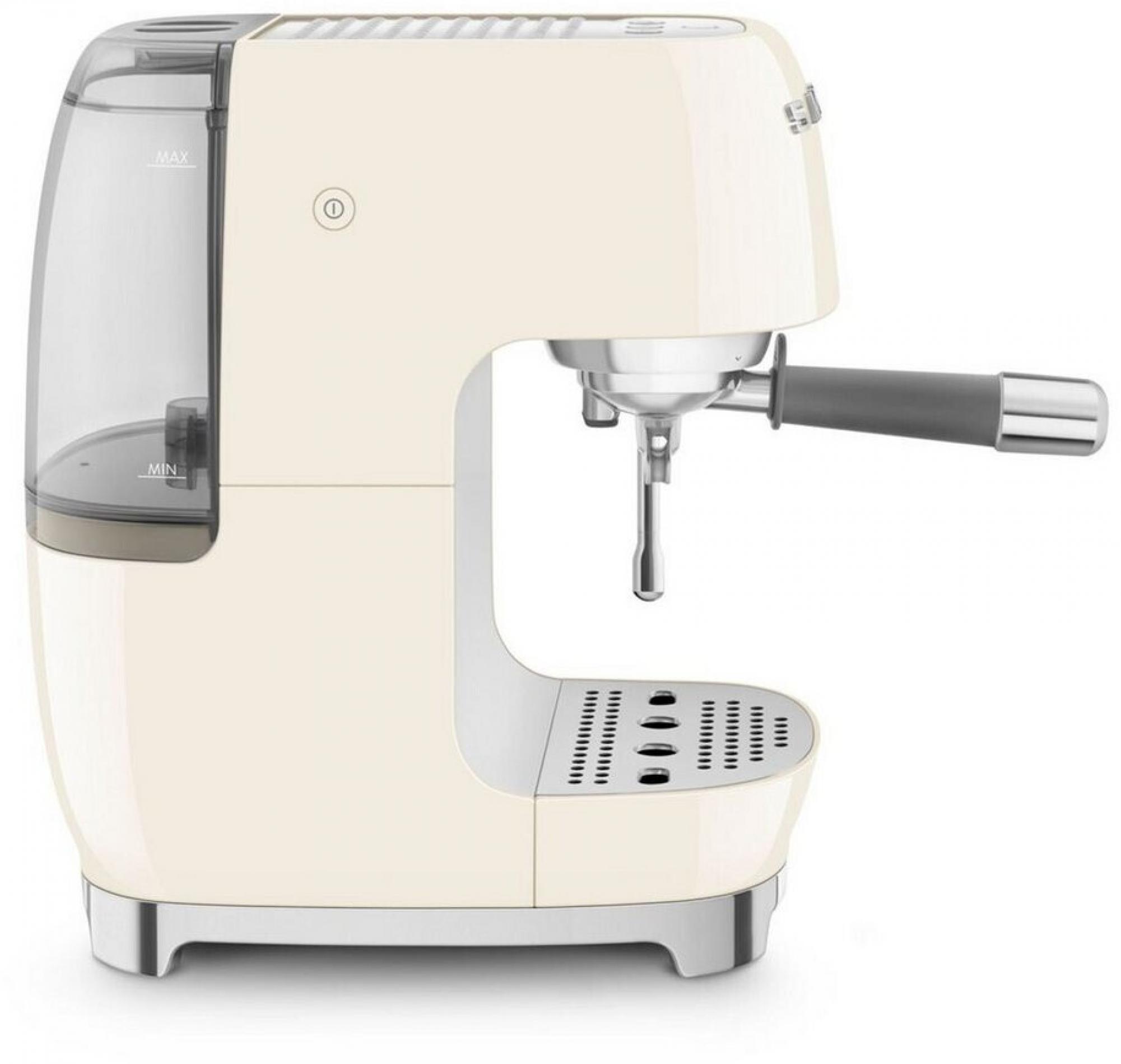 Smeg ECF03CREU Siebträgermaschine Creme 50s Style, ColdBrew, Thermoblock