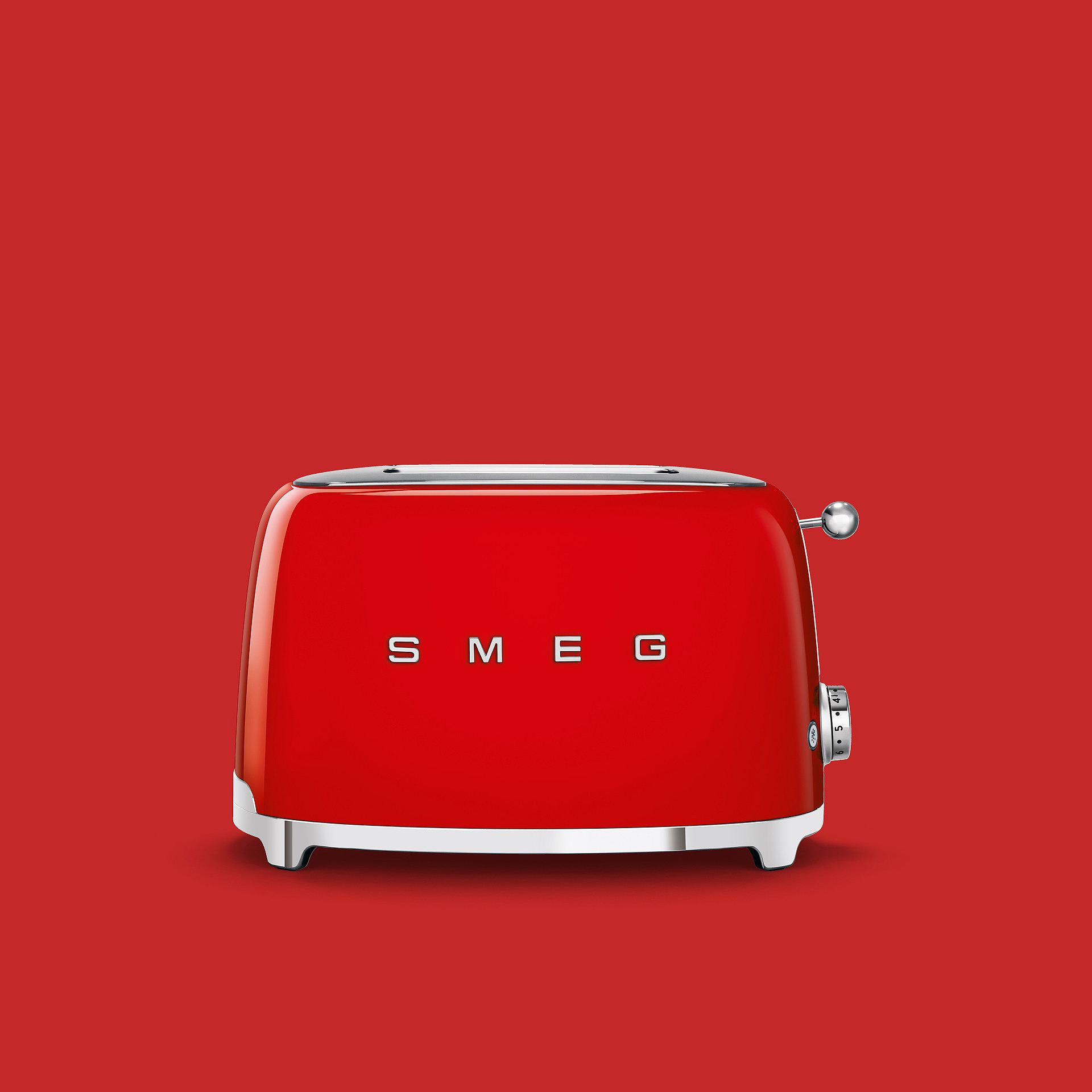 Smeg TSF01RDEU 2-Schlitz-Toaster Rot 50s Style kompakt