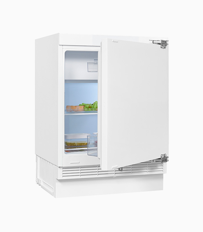 Exquisit UKS130-4-FE-010E Weiss Unterbau-Kühlschrank | 4 Sterne Fach | 104 Liter
