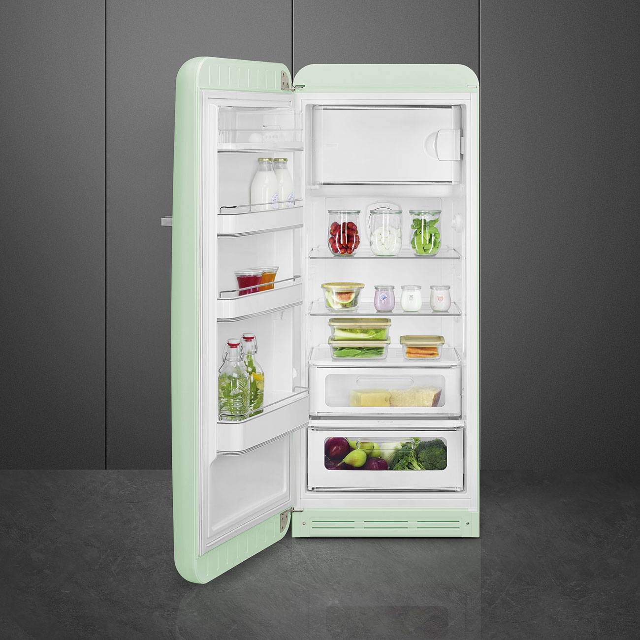 Smeg FAB28LPG5 50s Style Kühlschrank/Gefrierf. L Pastellgrün