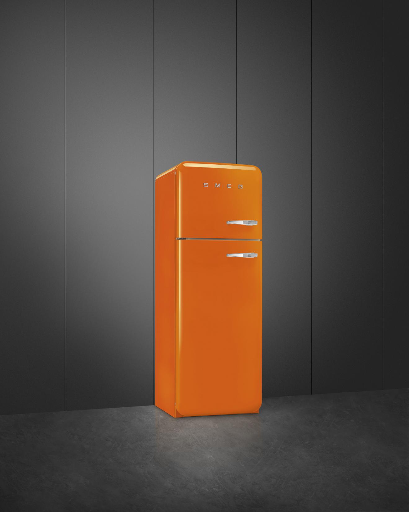 Smeg FAB30LOR6 Kühl-/Gefrierkombination Linksanschlag Orange 50s Style EEK: C