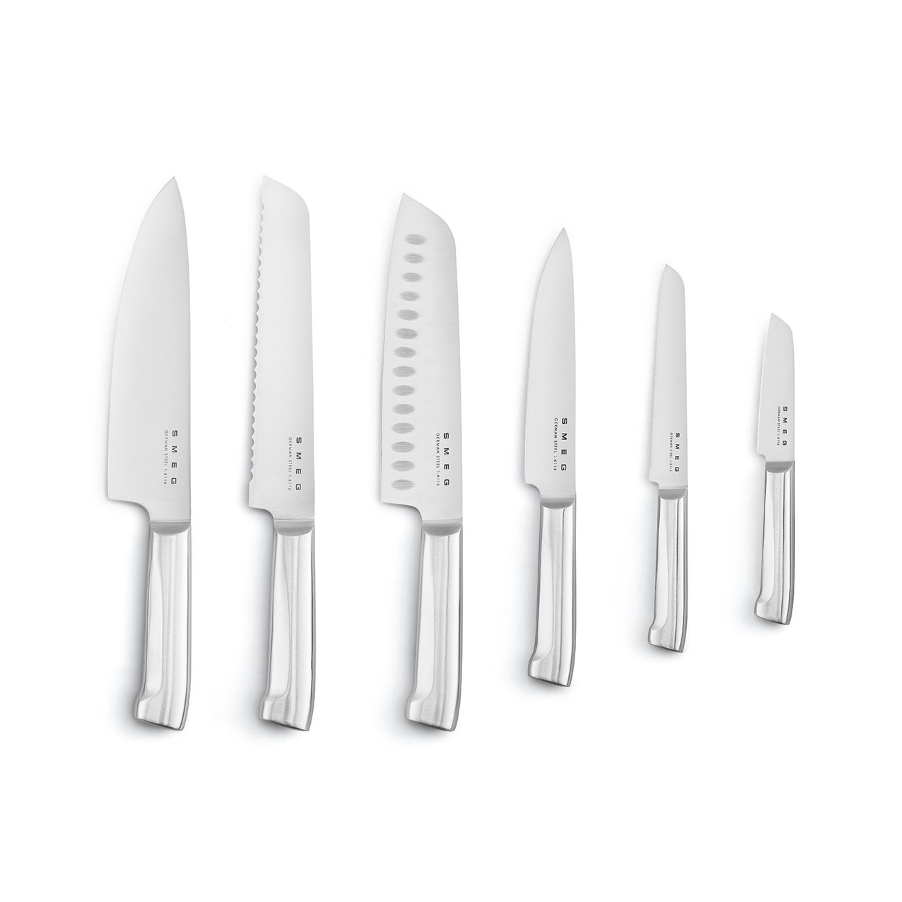 Smeg KBSF02PB Messerblock-Set (6 tlg.) Gehäuse: Carbonstahl 50s Style Pastellblau