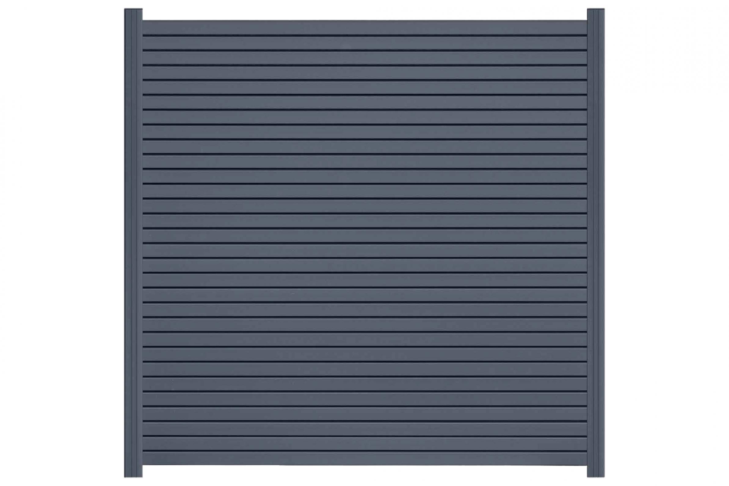 Endorphin EASY-ROM DIY ALU-Rhombuszaun in anthrazit 3 Elemente 180x180cm 4 Pfosten 7x7x235cm