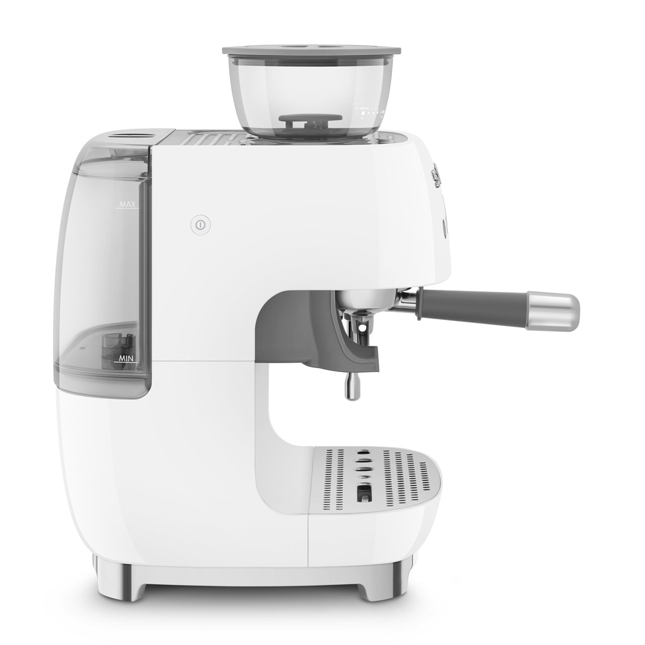 Smeg EGF03WHEU Espressomaschine mit Mahlwerk weiß 50`s Style Jubiläumsaktion - 60 Monate Geräteschutz