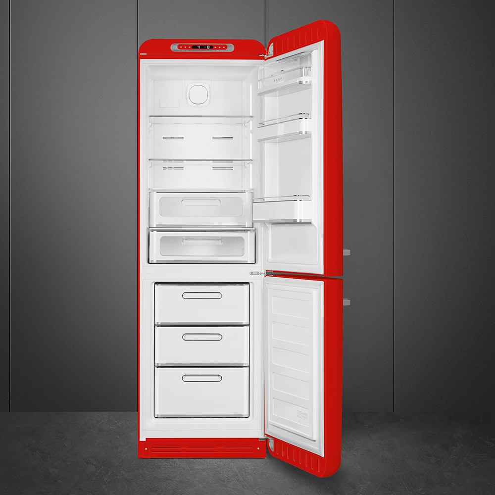 Smeg FAB32RRD5 Kühl-Gefrierkombination Rechtsanschlag Rot 50s Style, EEK: D