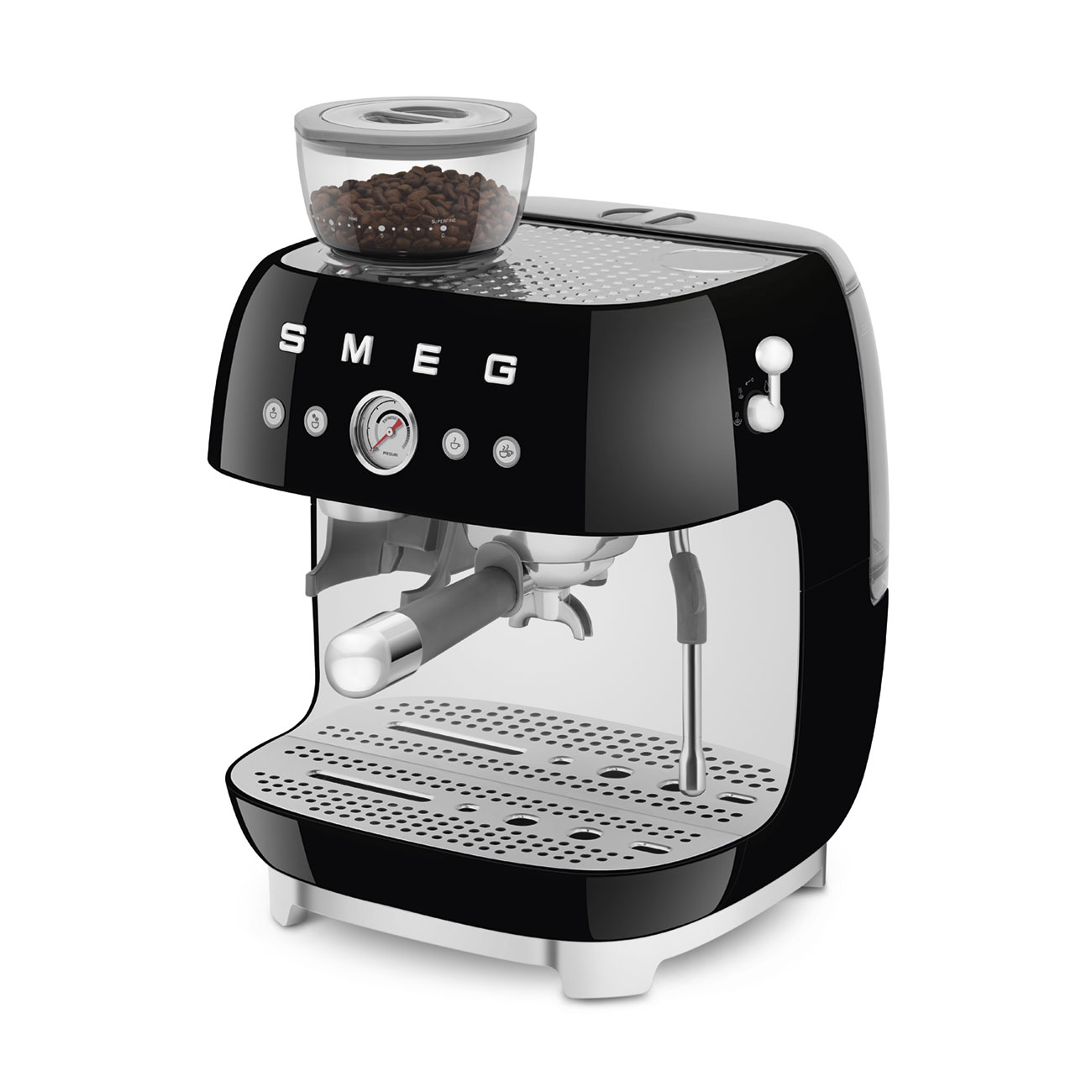 Smeg EGF03BLEU Espressomaschine mit Mahlwerk schwarz 50`s Style Jubiläumsaktion - 60 Monate Geräteschutz