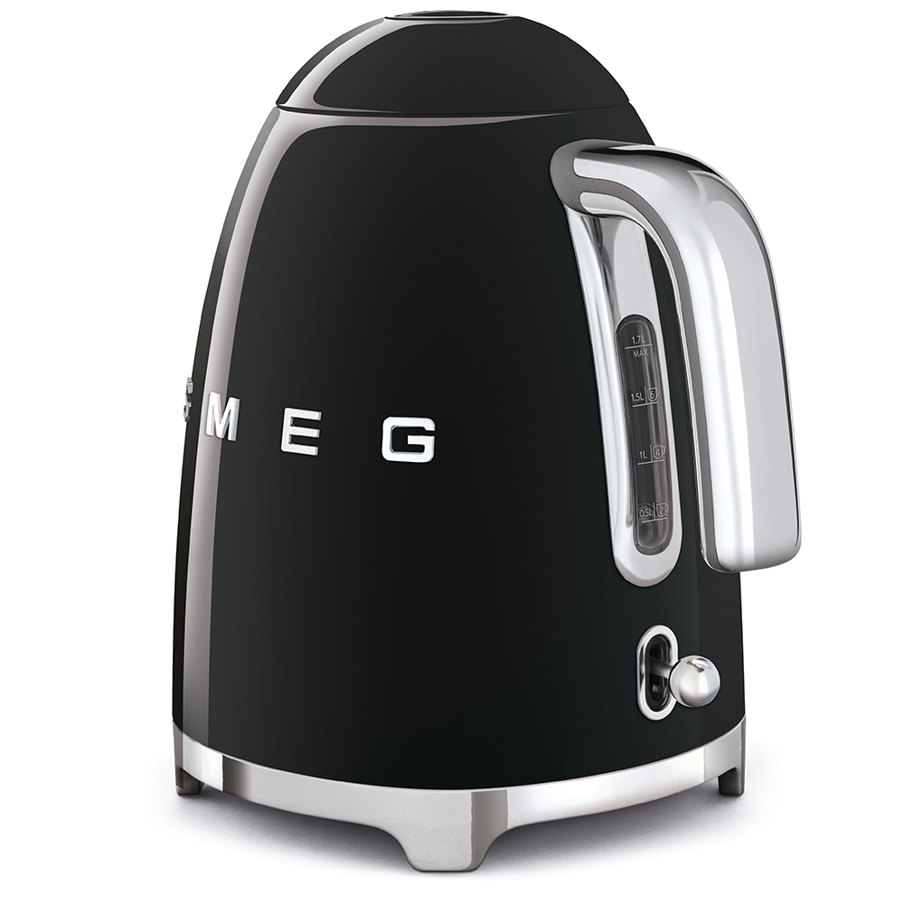 Smeg KLF03BLEU Wasserkocher Schwarz 50s Style 1,7 Liter