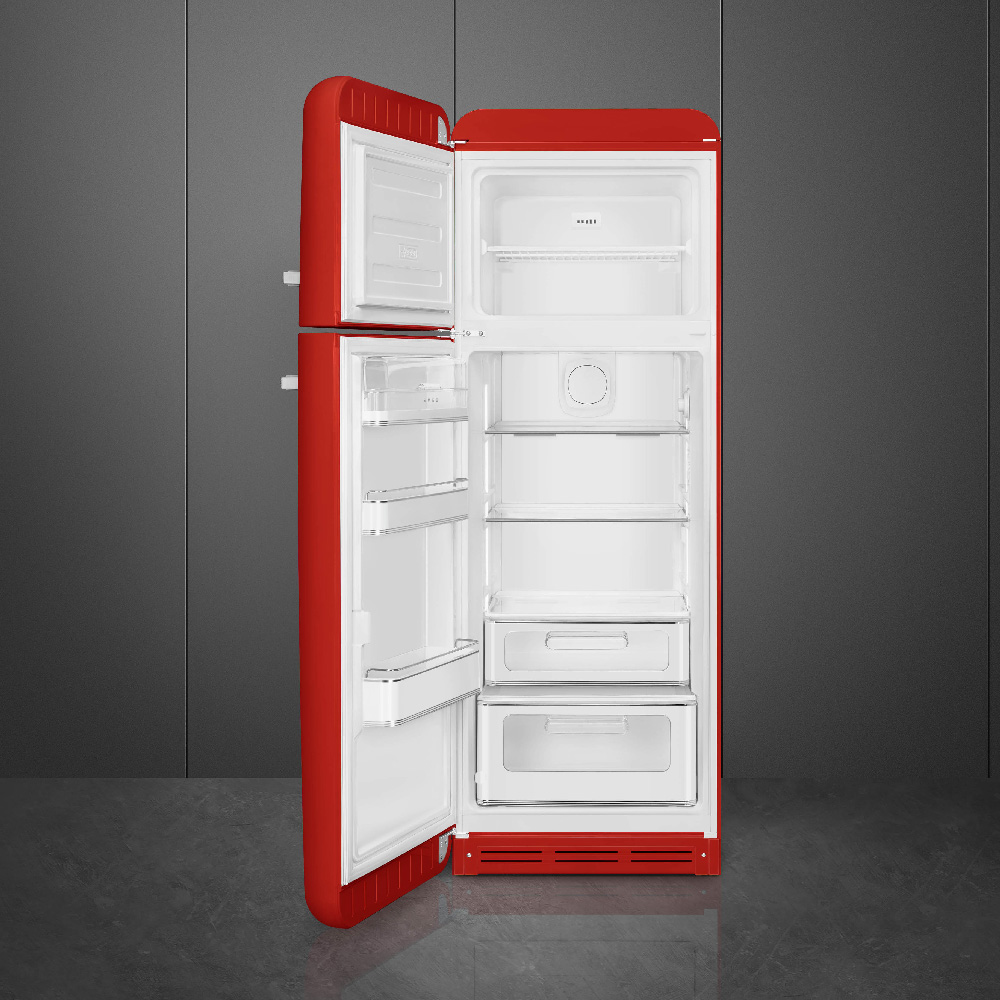 Smeg FAB30LRD5 Kühl-/Gefrierkombination Linksanschlag Rot 50s Style, EEK: D