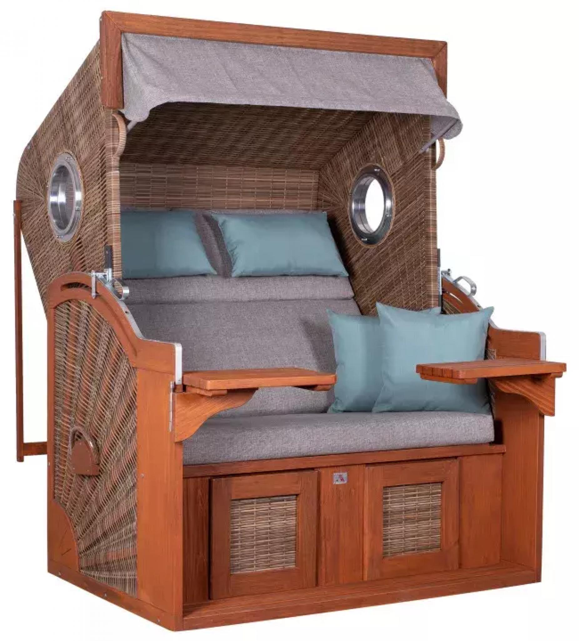 deVries Strandkorb deVries PURE Seaside XL PE griseum Des. 488