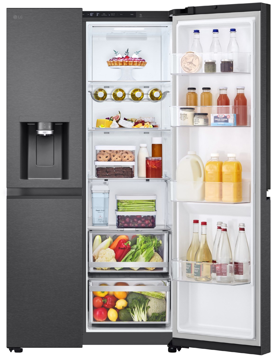LG GSJE81EPBD Side by Side matte black EEK: D, 628L, Wassertank