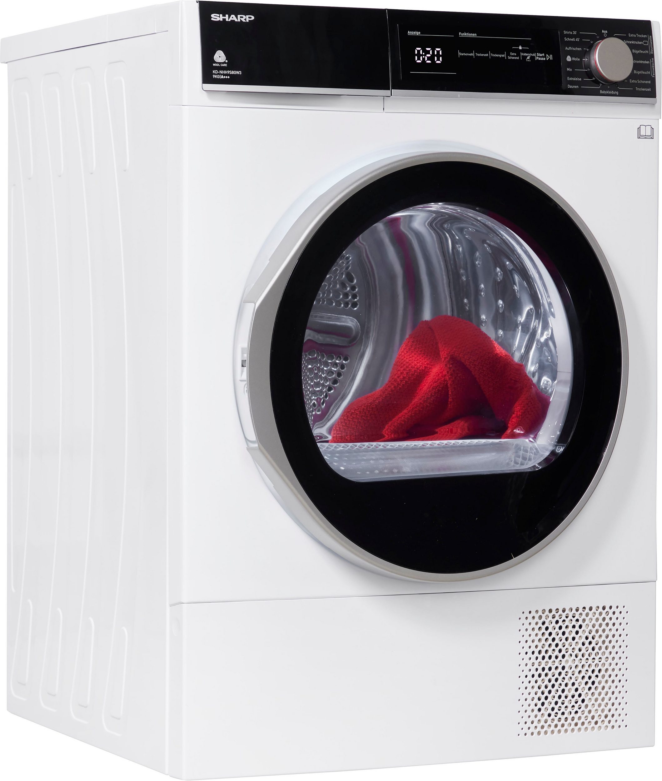 Sharp KD-NHH9S8GW3-DE Wärmepumpentrockner 9 kg