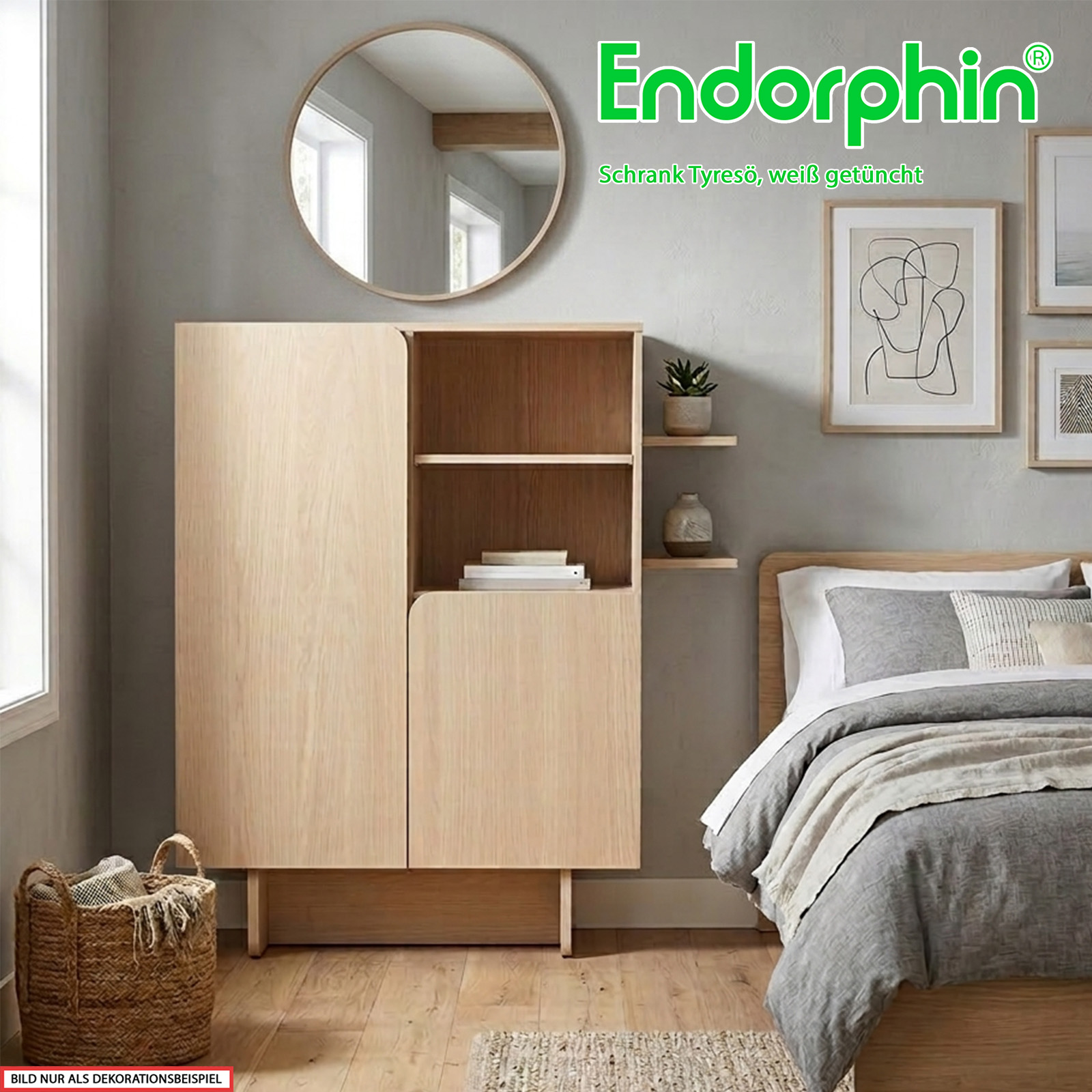 Endorphin Tyresö Highboard weiss getüncht