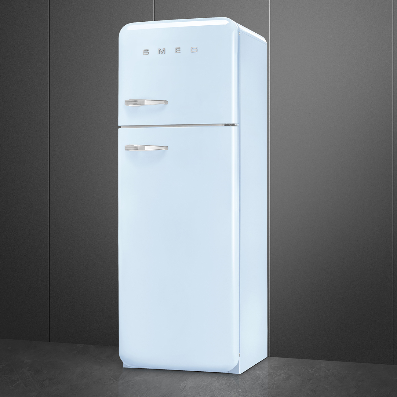 Smeg FAB30RPB6 Kühl-/Gefrierkombination Rechtsanschlag Pastellblau 50s Style, EEK: C