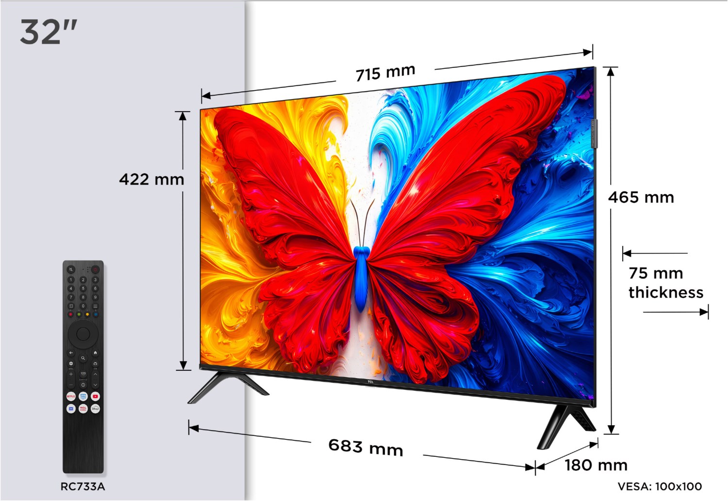 TCL 32S5L QLED TV, Full-HD, Smart-TV, 32 Zoll 2026