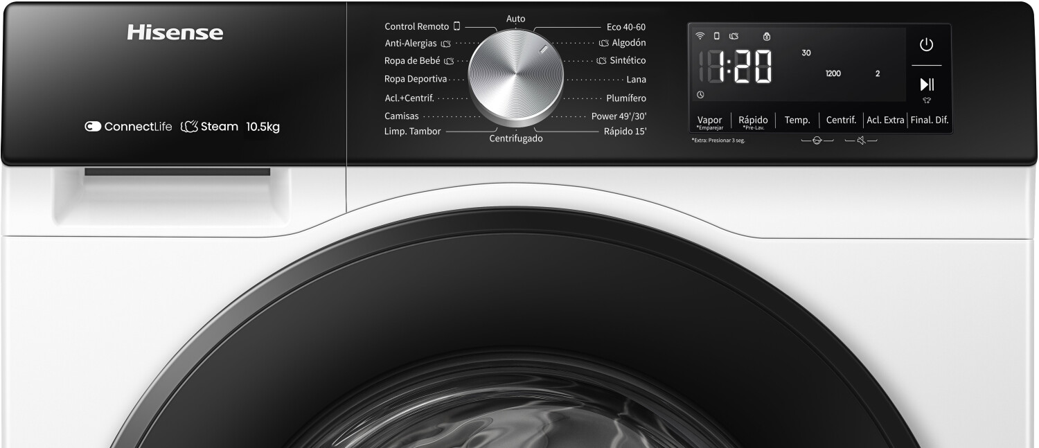 Hisense WF3S1043BW3 Waschmaschine 10KG, 1400u/min, EEK: A, Dampffunktion