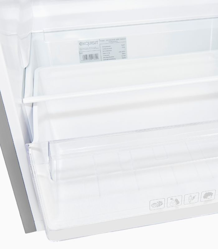 Exquisit KS185-4-HE-040E inoxlook | 190 L | Kühlschrank mit Gefrierfach