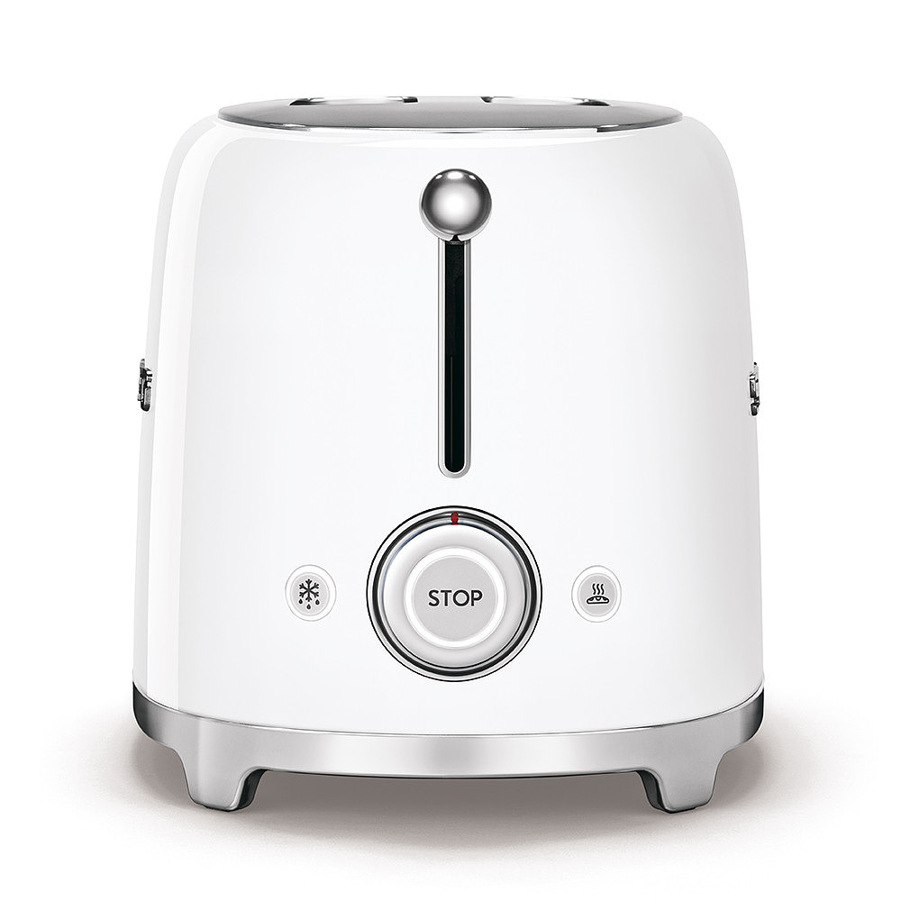 Smeg TSF01WHEU 2-Schlitz-Toaster Weiß 50s Style kompakt