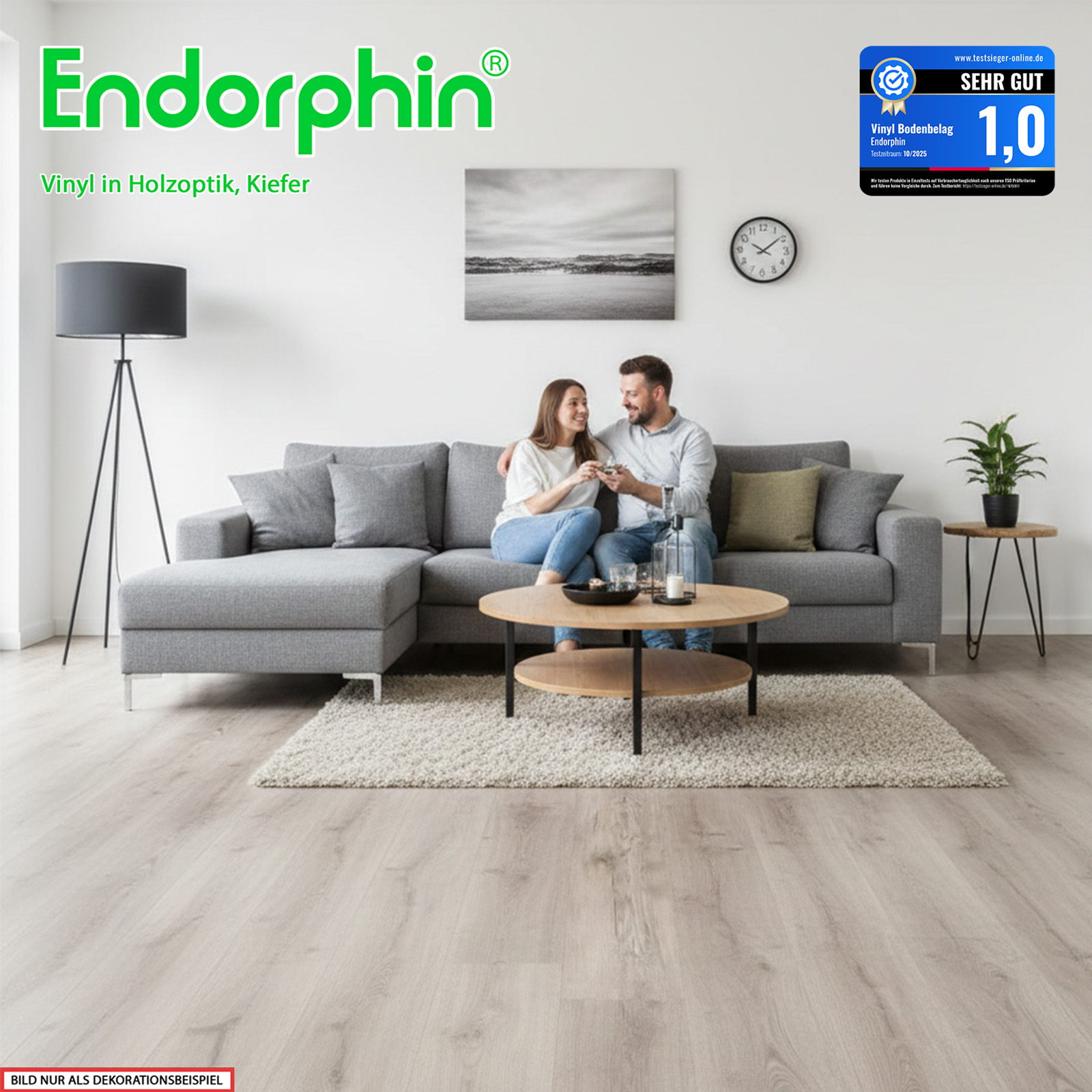 Endorphin Vinylboden selbstklebend in Holzoptik Kiefer 2,93qm