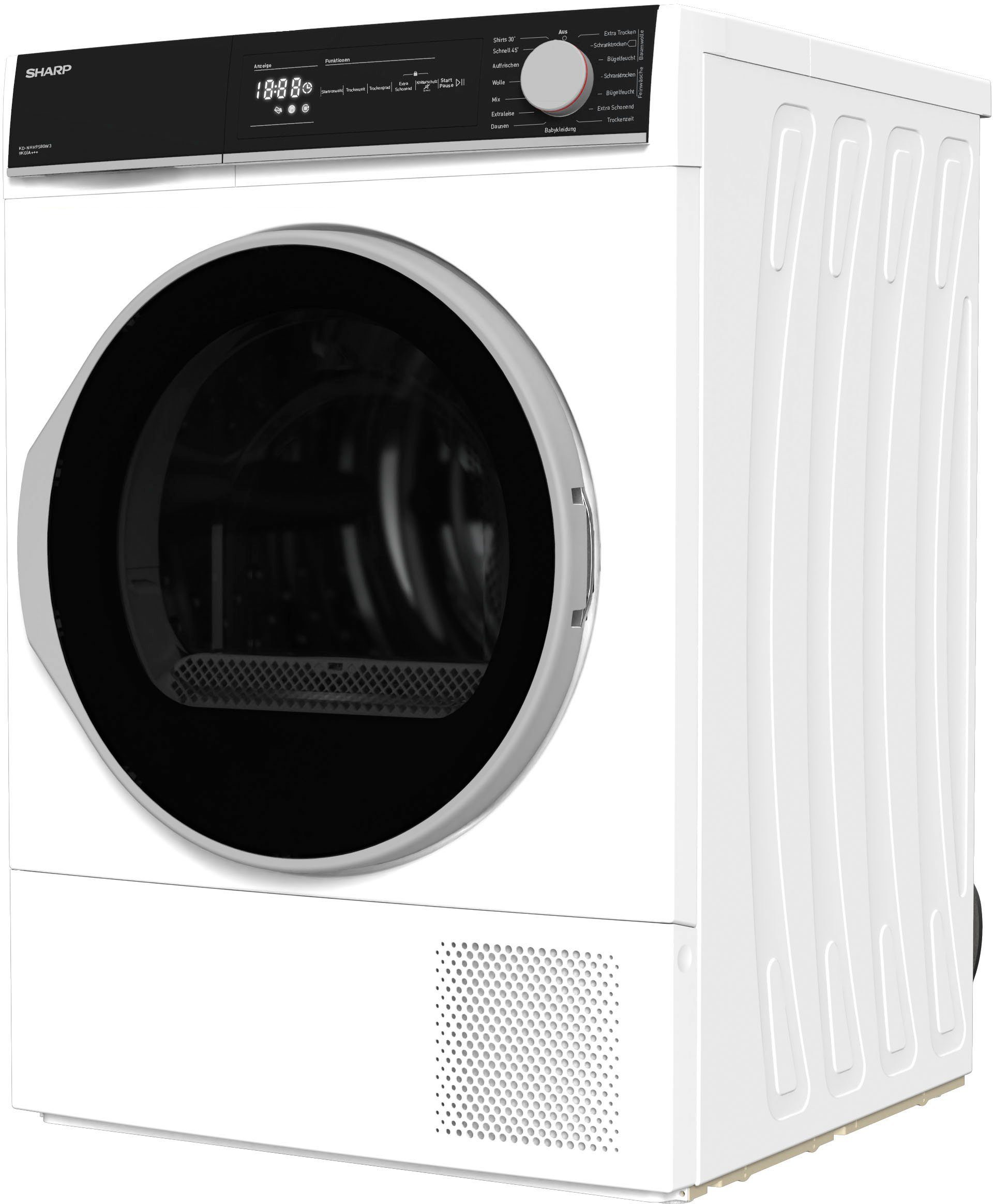 Sharp KD-NHH9S8GW3-DE Wärmepumpentrockner 9 kg