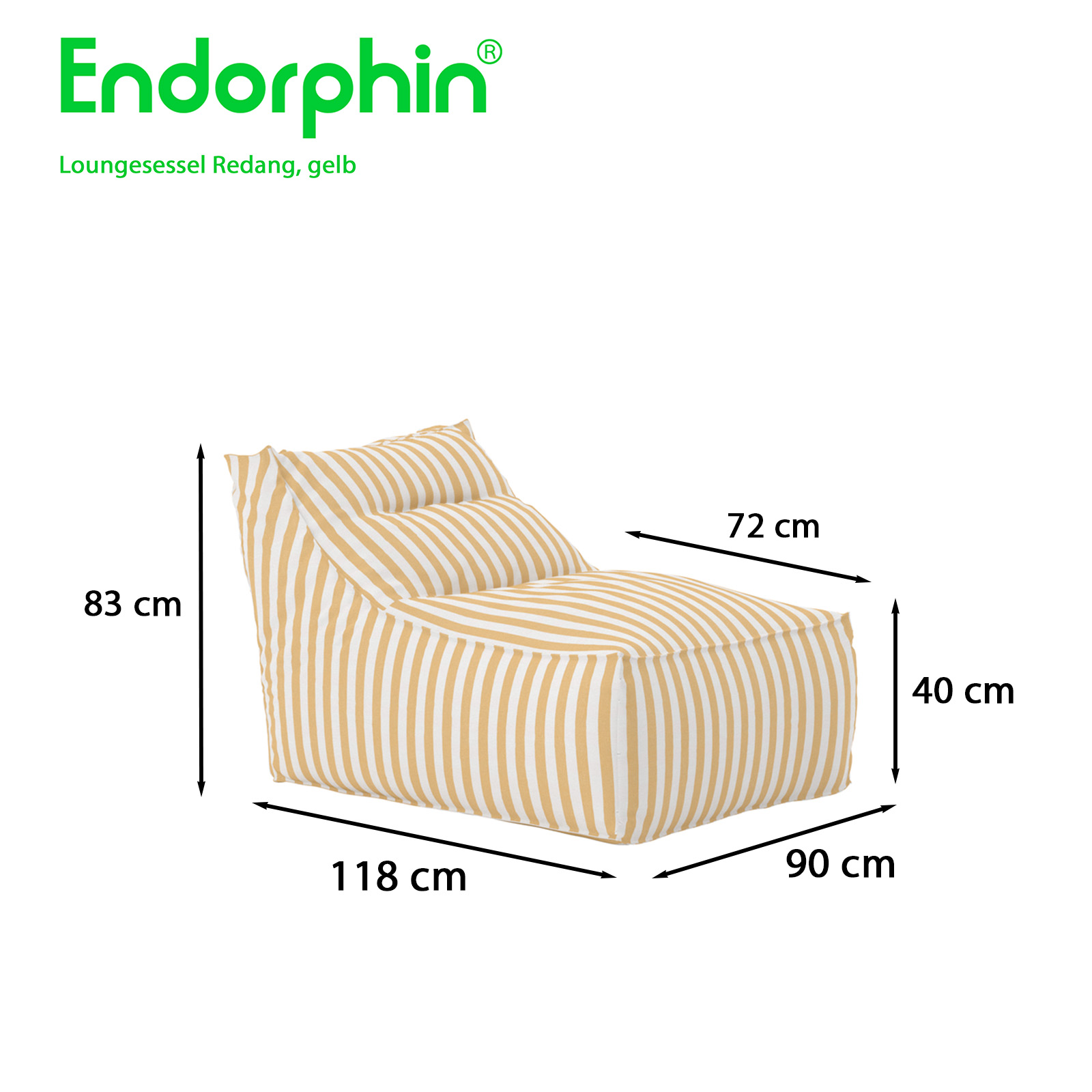Endorphin Loungesessel Redang Gelb, Gartenmöbel, Indoor Outdoor Möbel