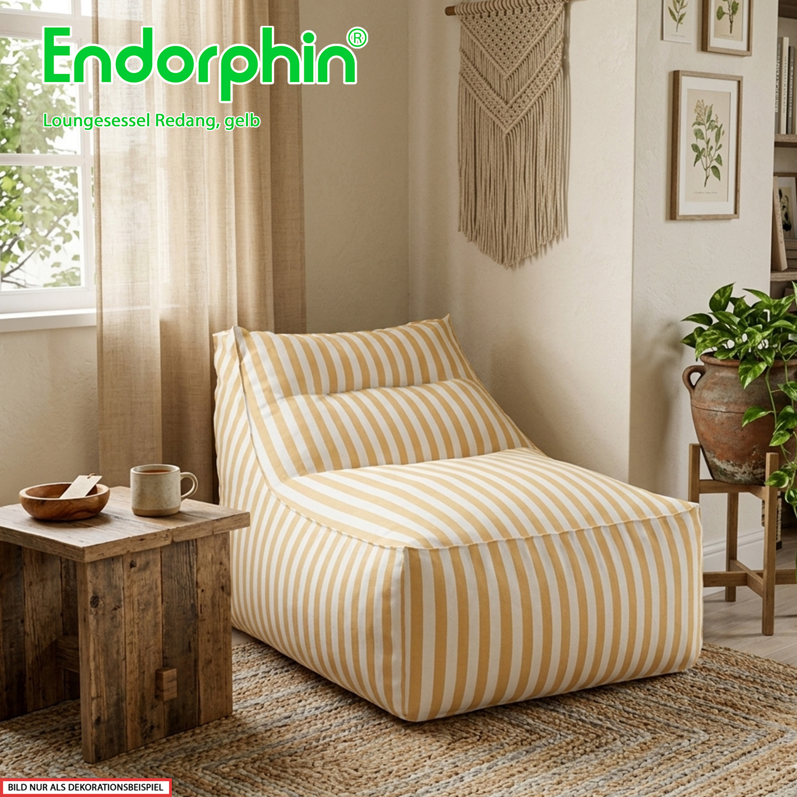 Endorphin Loungesessel Redang Gelb, Gartenmöbel, Indoor Outdoor Möbel